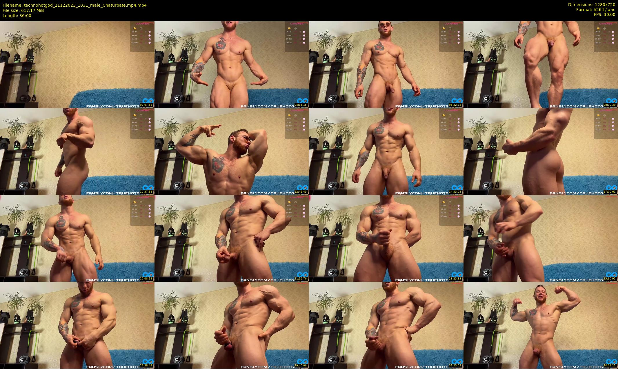 technohotgod — 36 minute Chaturbate male cam show recording, 720p, Dec 21, 2023