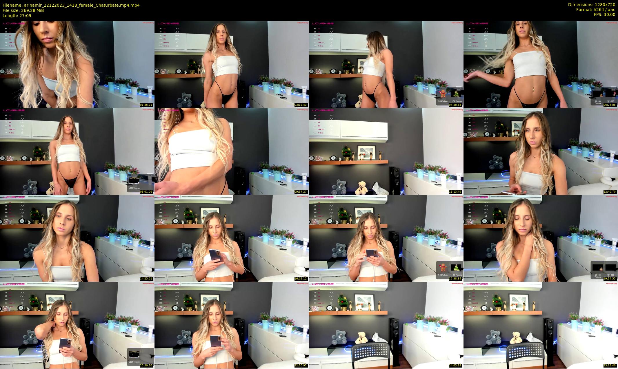 arinamir — 28 minute Chaturbate female cam show recording, 720p, Dec 22, 2023