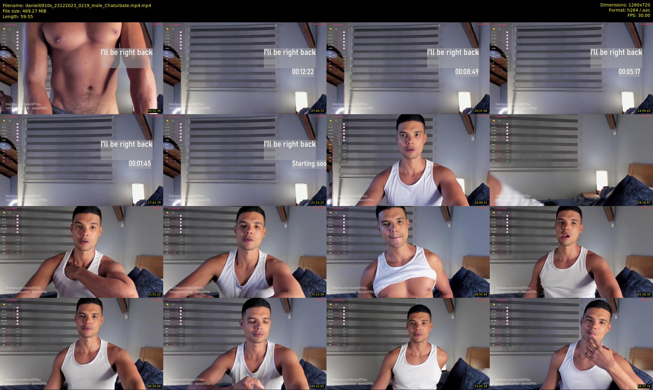 daniel0910s — 60 minute Chaturbate male cam show recording, 720p, Dec 23, 2023