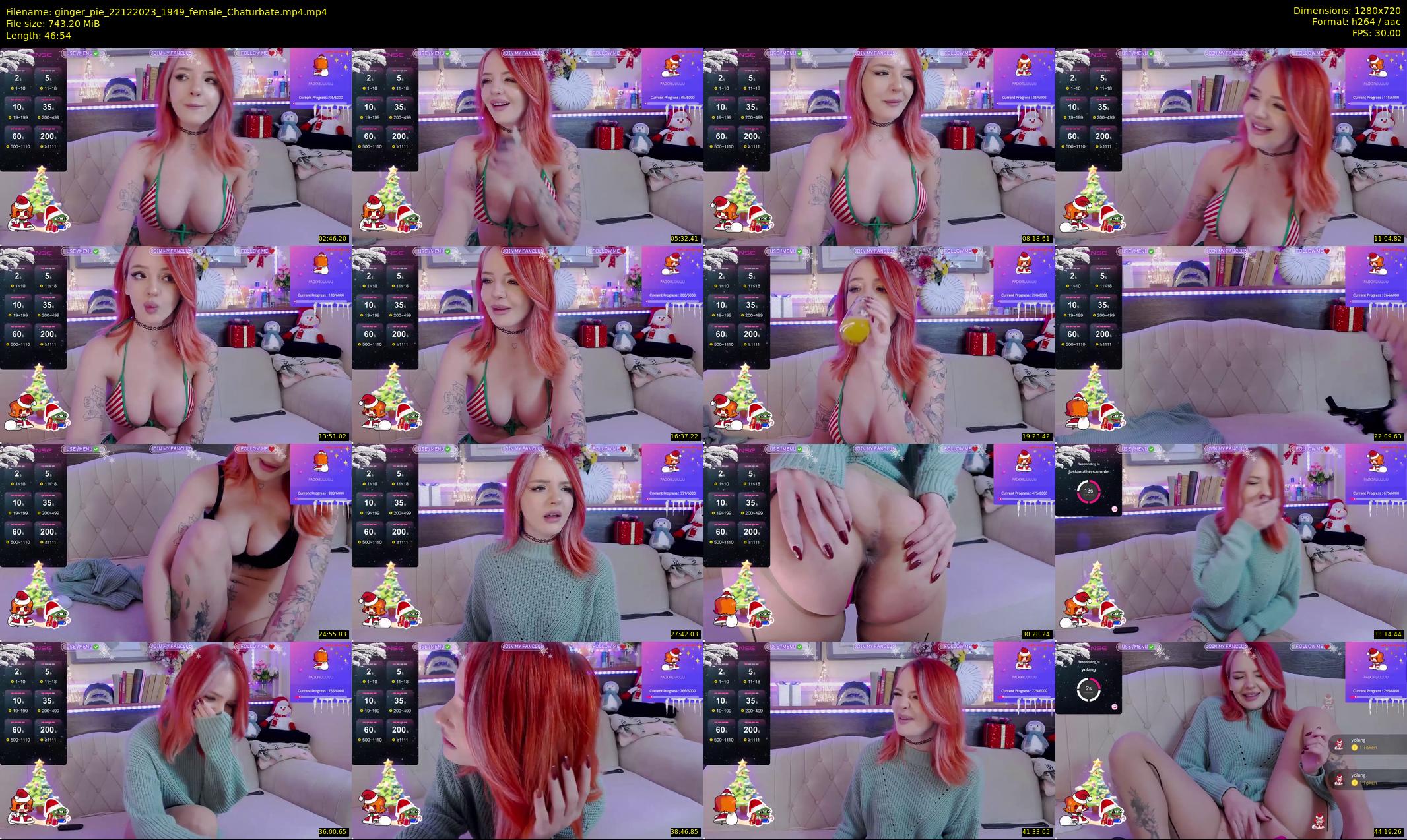 ginger_pie — 47 minute Chaturbate female cam show recording, 720p, Dec 22, 2023