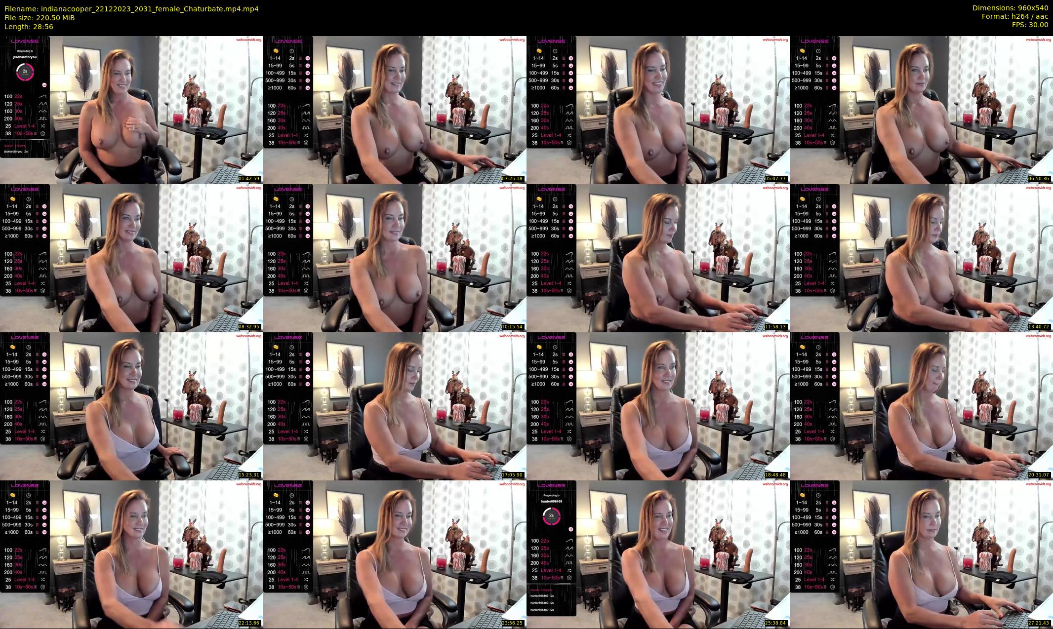 indianacooper — 29 minute Chaturbate female cam show recording, 480p, Dec 22, 2023