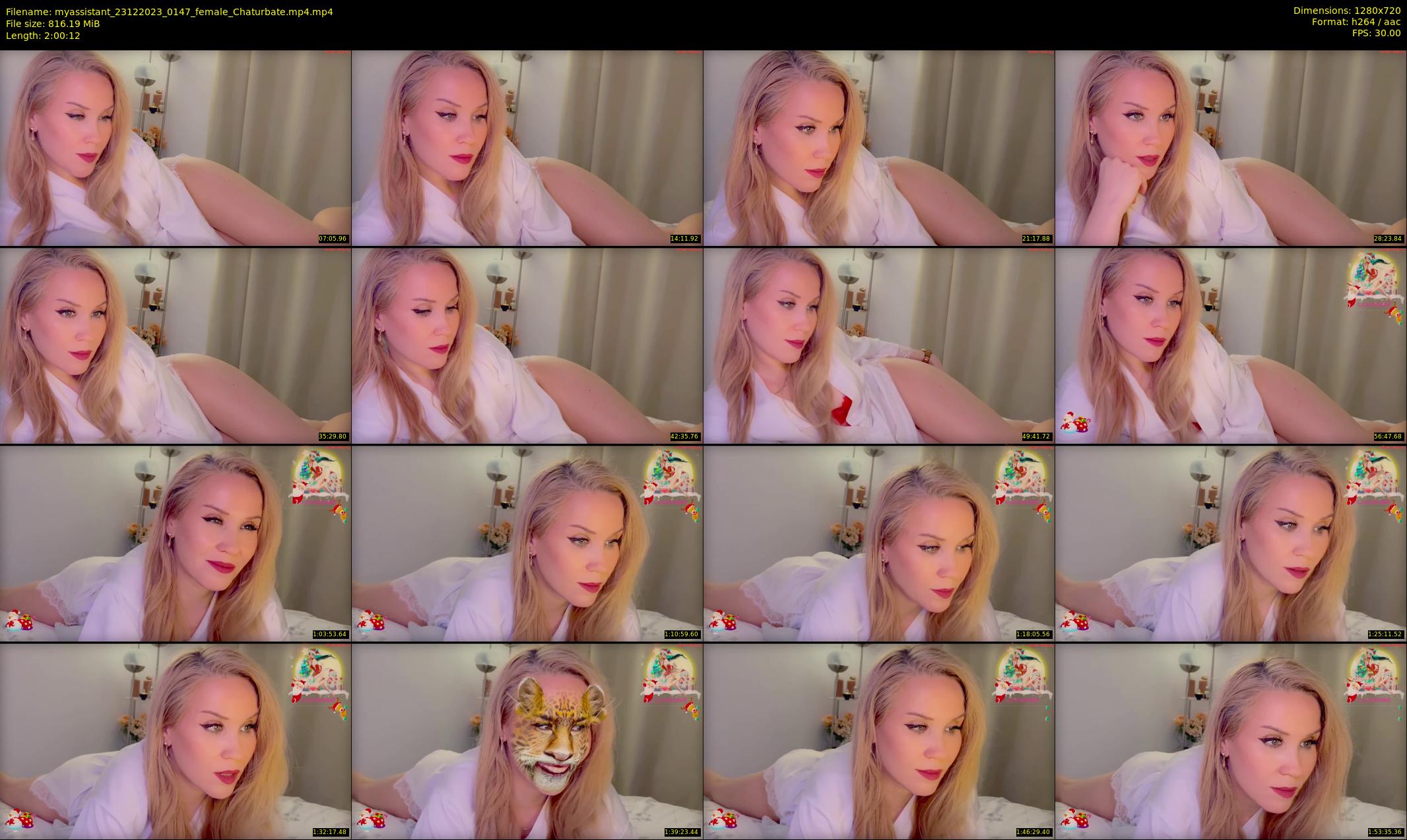 myassistant — 121 minute Chaturbate female cam show recording, 720p, Dec 23, 2023