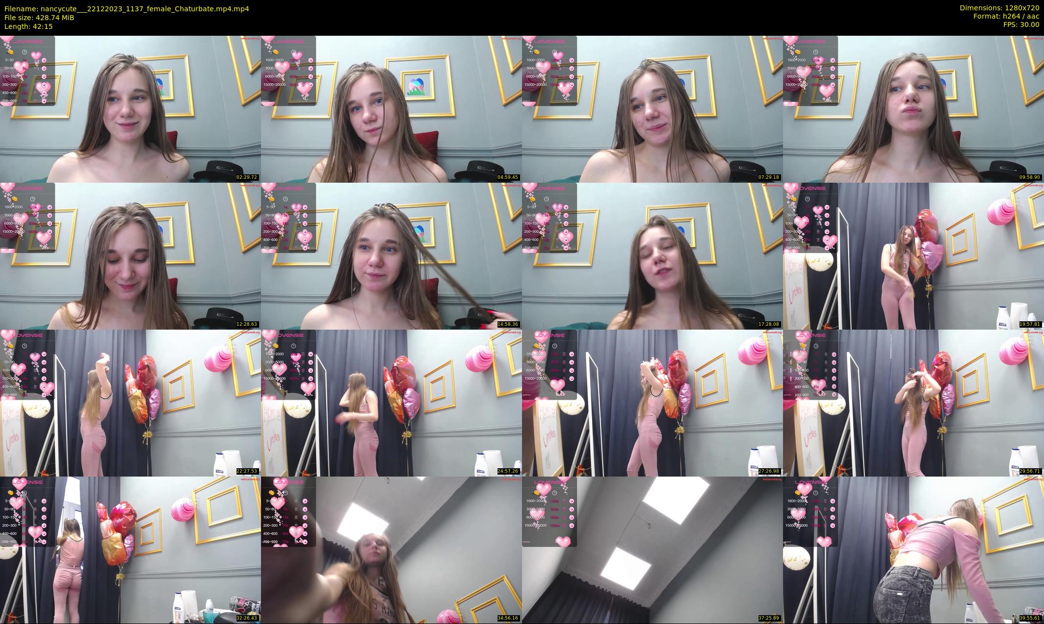 nancycute__ — 43 minute Chaturbate female cam show recording, 720p, Dec 22, 2023