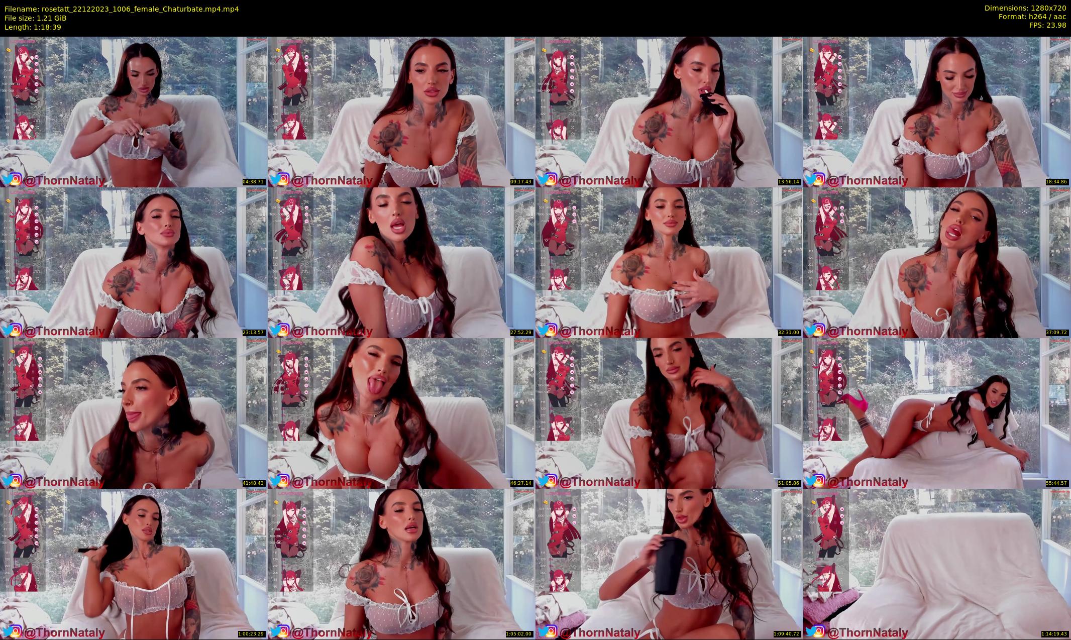 rosetatt — 79 minute Chaturbate female cam show recording, 720p, Dec 22, 2023