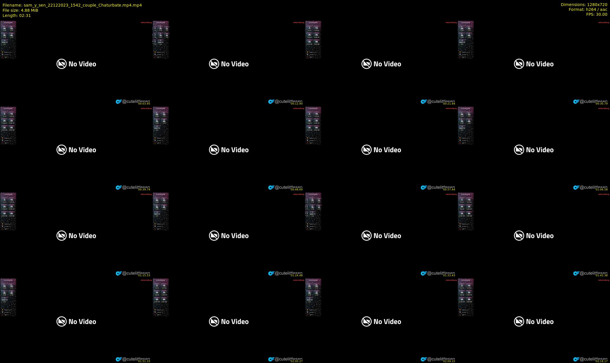 sam_y_sen — 3 minute Chaturbate couple cam show recording, 720p, Dec 22, 2023