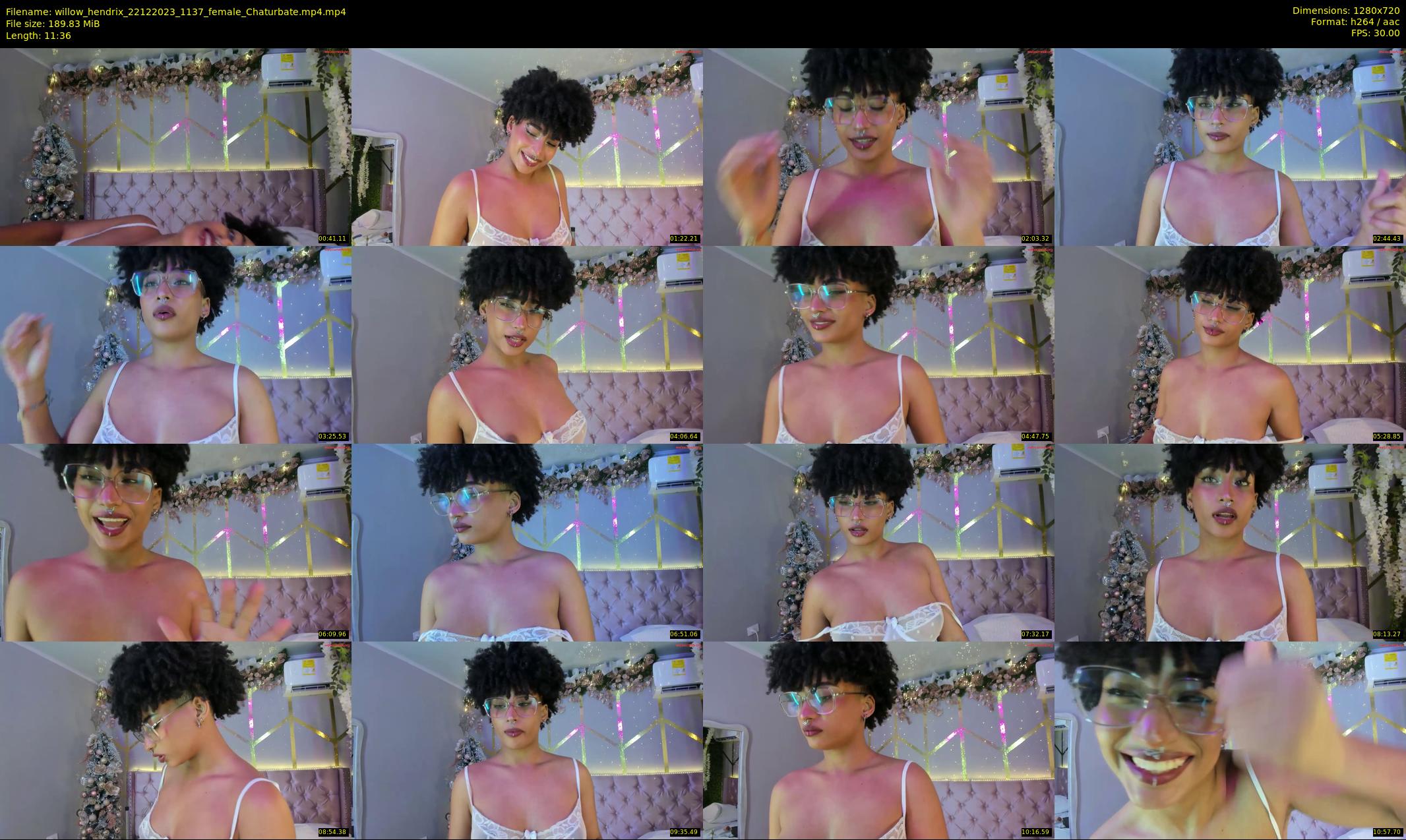 willow_hendrix — 12 minute Chaturbate female cam show recording, 720p, Dec 22, 2023