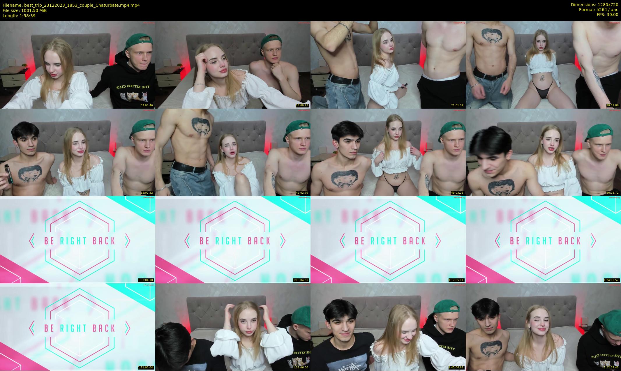best_trip — 119 minute Chaturbate couple cam show recording, 720p, Dec 23, 2023