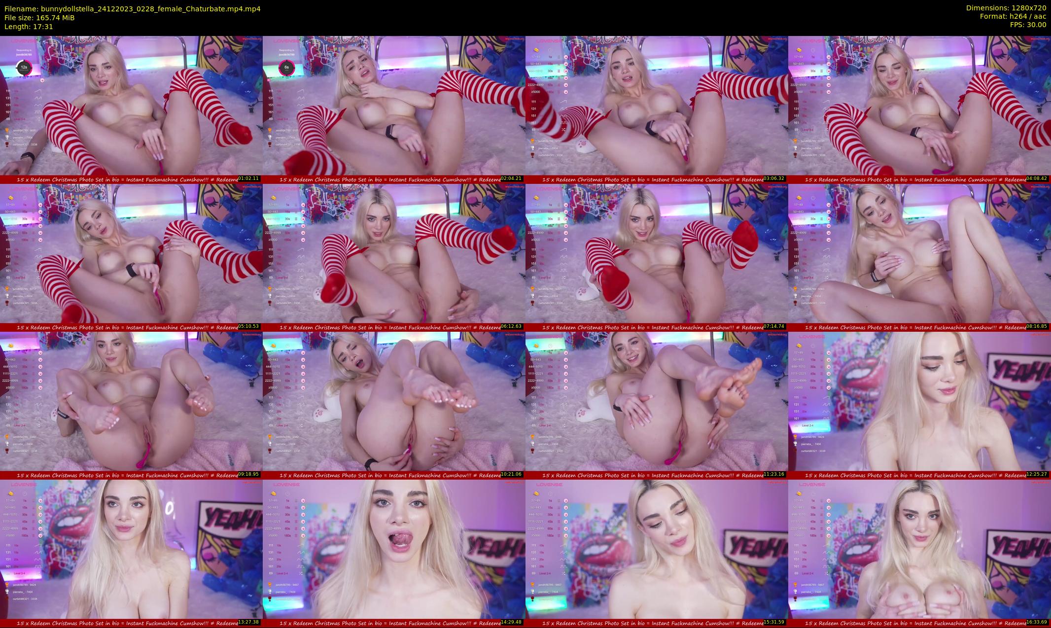 bunnydollstella — 18 minute Chaturbate female cam show recording, 720p, Dec 24, 2023