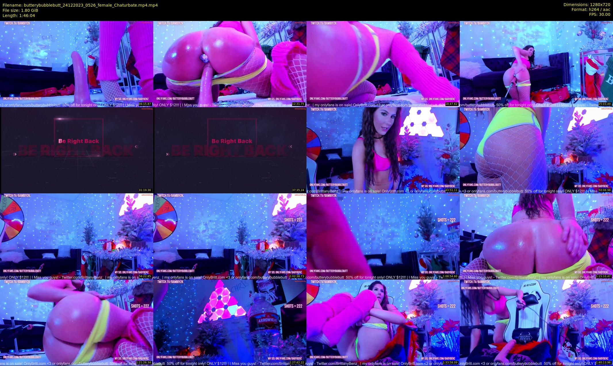 butterybubblebutt — 107 minute Chaturbate couple cam show recording, 720p, Dec 24, 2023
