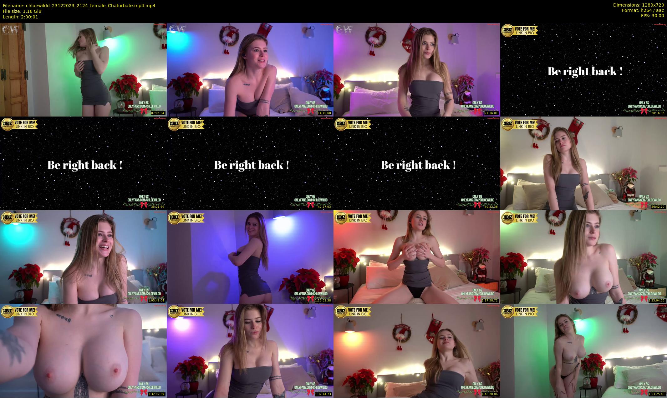 chloewildd — 121 minute Chaturbate female cam show recording, 720p, Dec 23, 2023