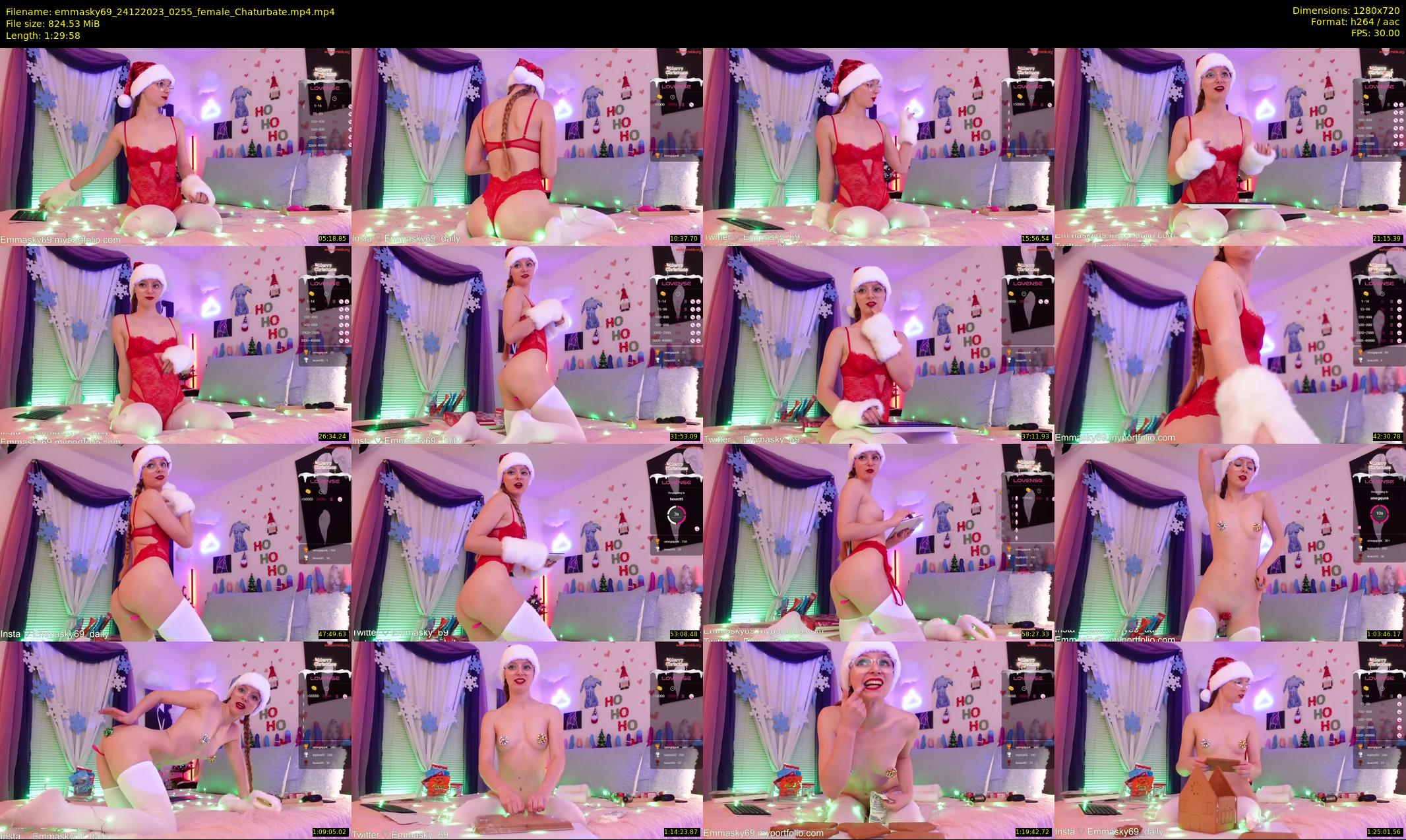 emmasky69 — 90 minute Chaturbate female cam show recording, 720p, Dec 24, 2023