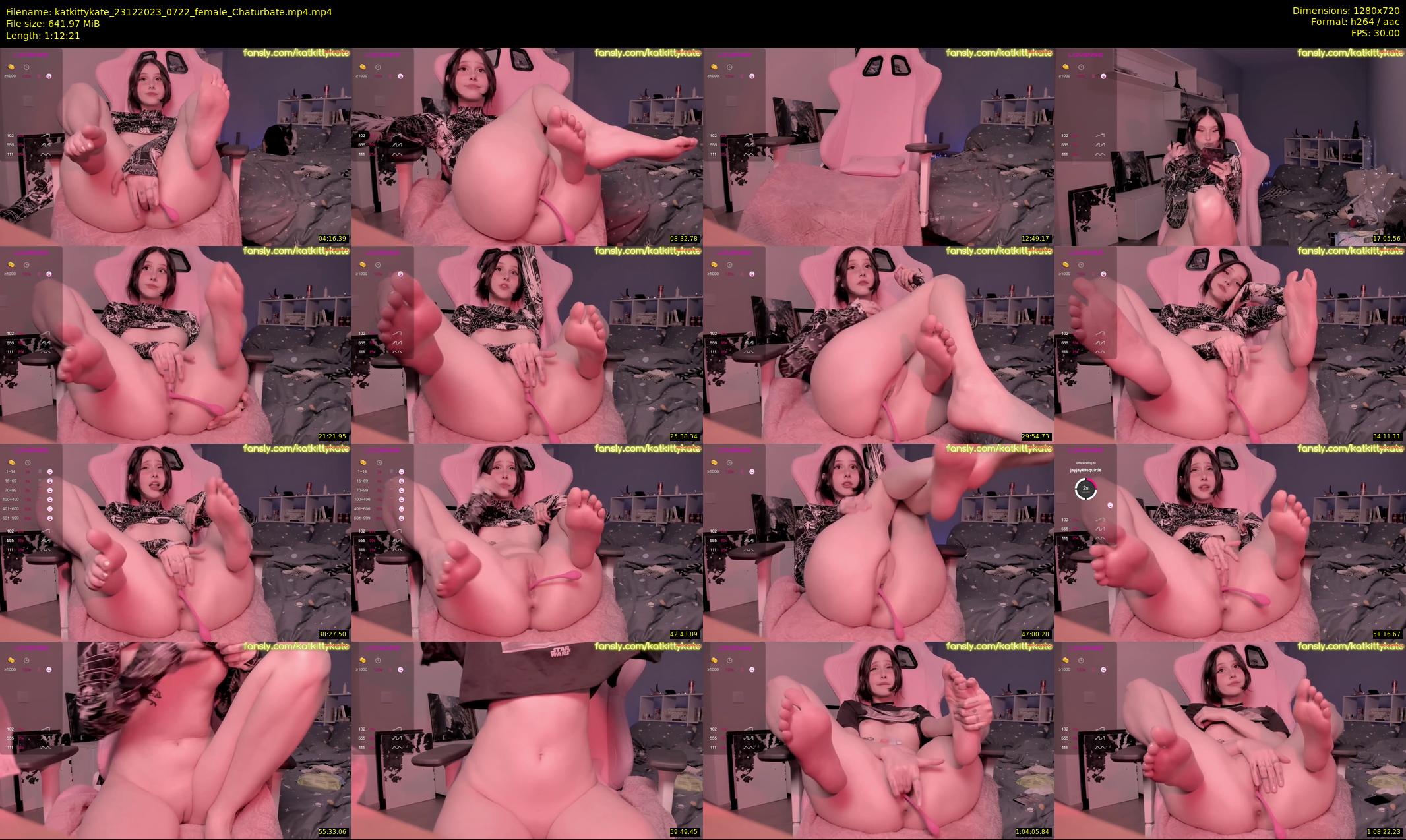 katkittykate — 73 minute Chaturbate female cam show recording, 720p, Dec 23, 2023