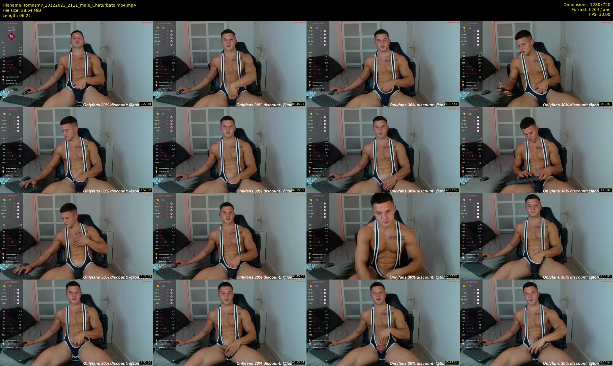 tomasmv — 7 minute Chaturbate male cam show recording, 720p, Dec 23, 2023