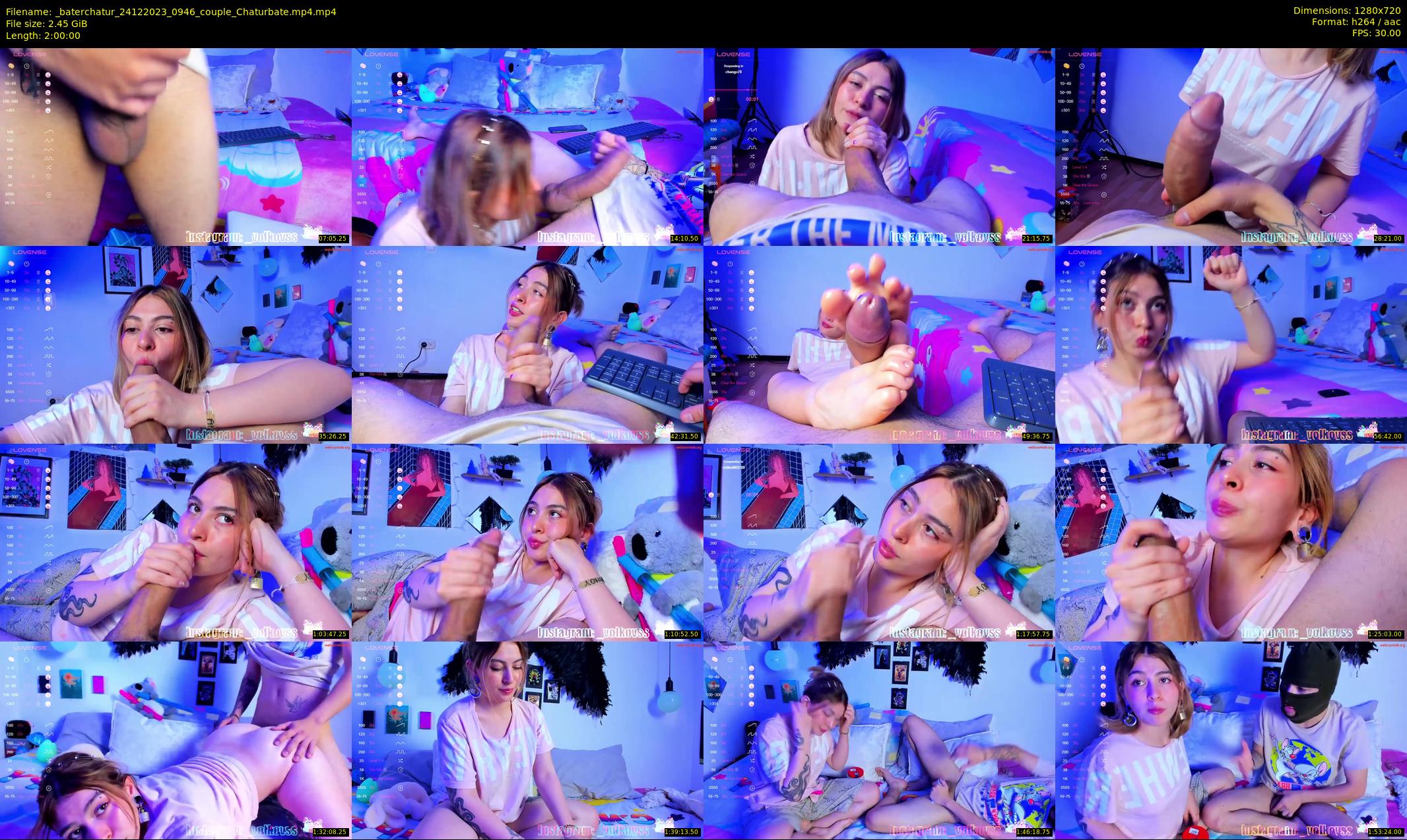 _baterchatur — 120 minute Chaturbate couple cam show recording, 720p, Dec 24, 2023