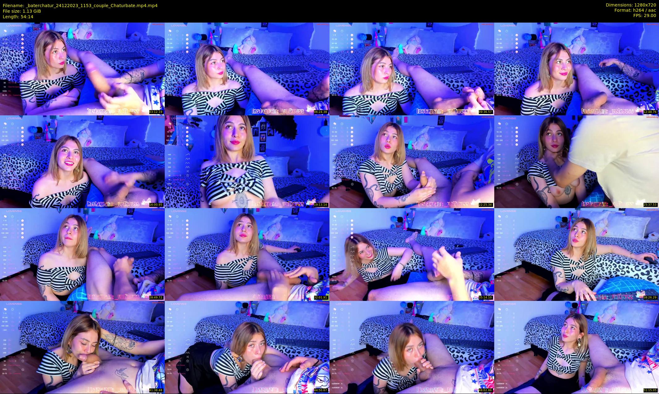 _baterchatur — 55 minute Chaturbate couple cam show recording, 720p, Dec 24, 2023