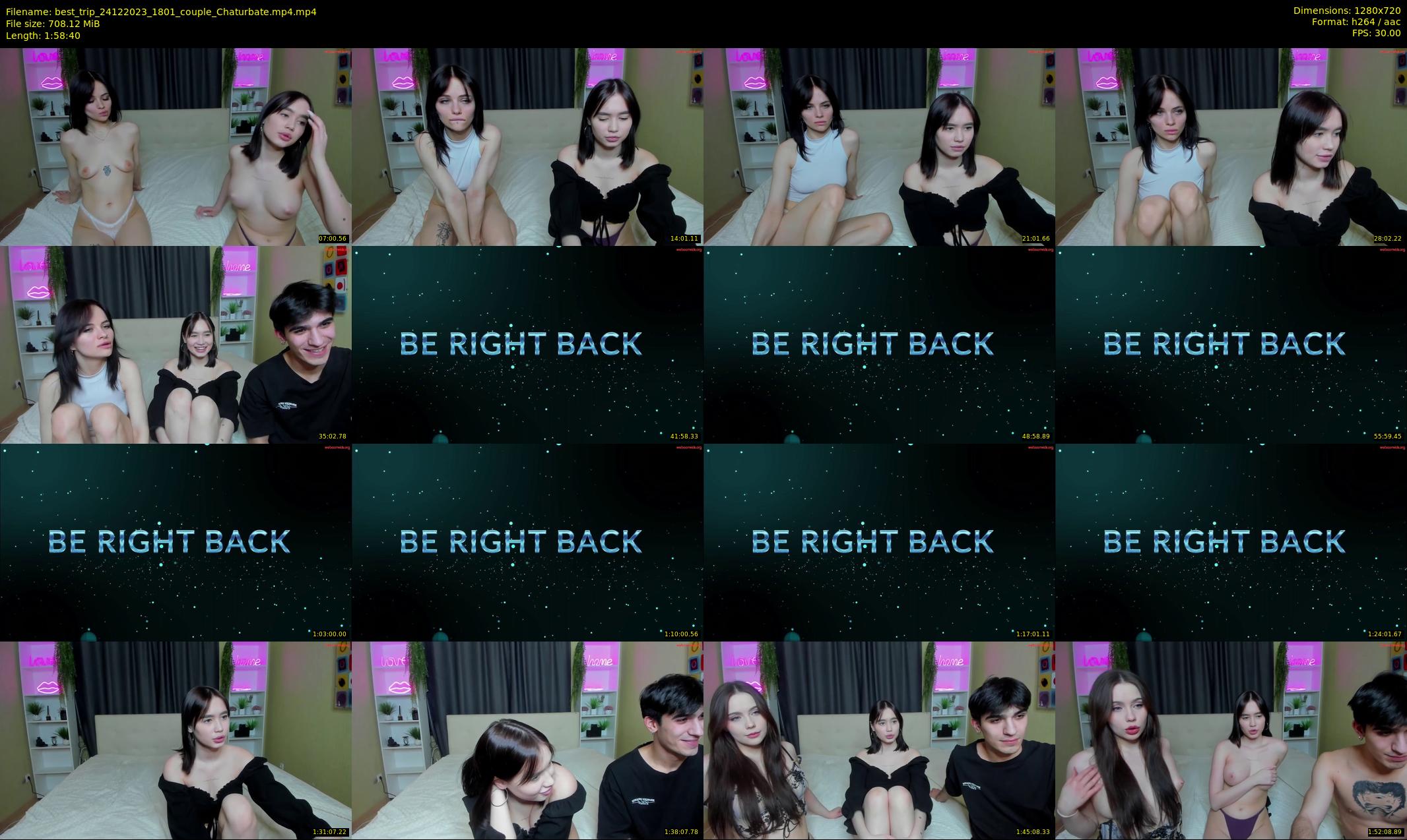 best_trip — 119 minute Chaturbate couple cam show recording, 720p, Dec 24, 2023