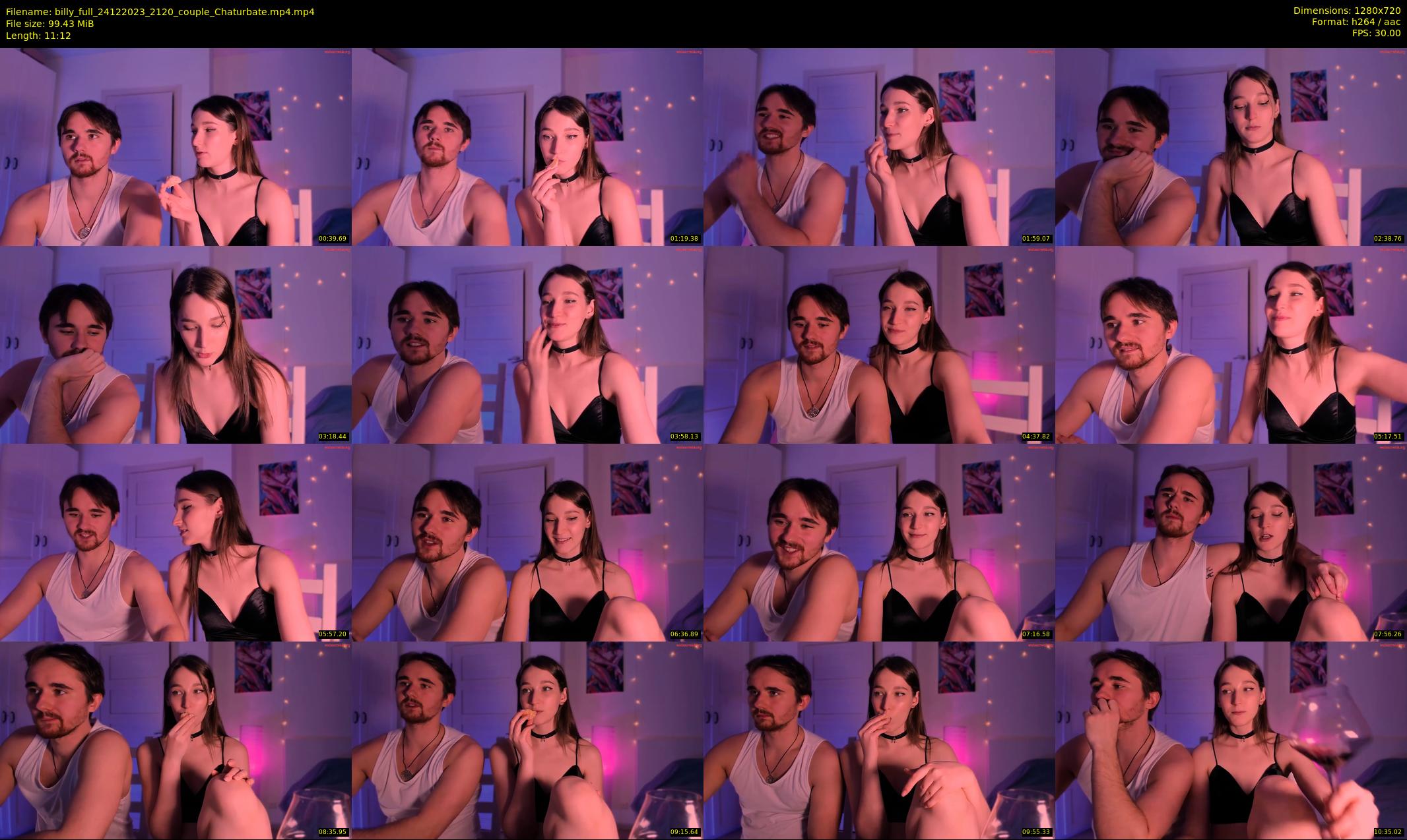 billy_full — 12 minute Chaturbate couple cam show recording, 720p, Dec 24, 2023