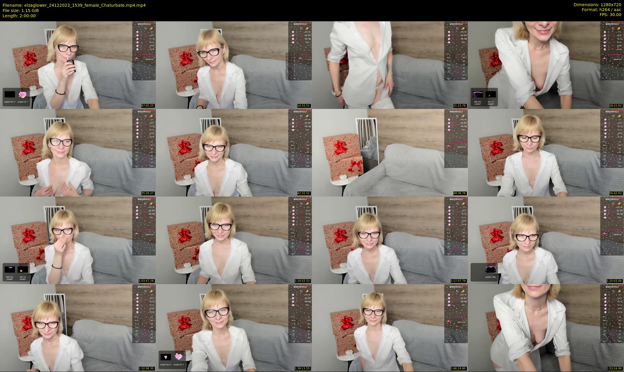 elzaglower — 120 minute Chaturbate female cam show recording, 720p, Dec 24, 2023