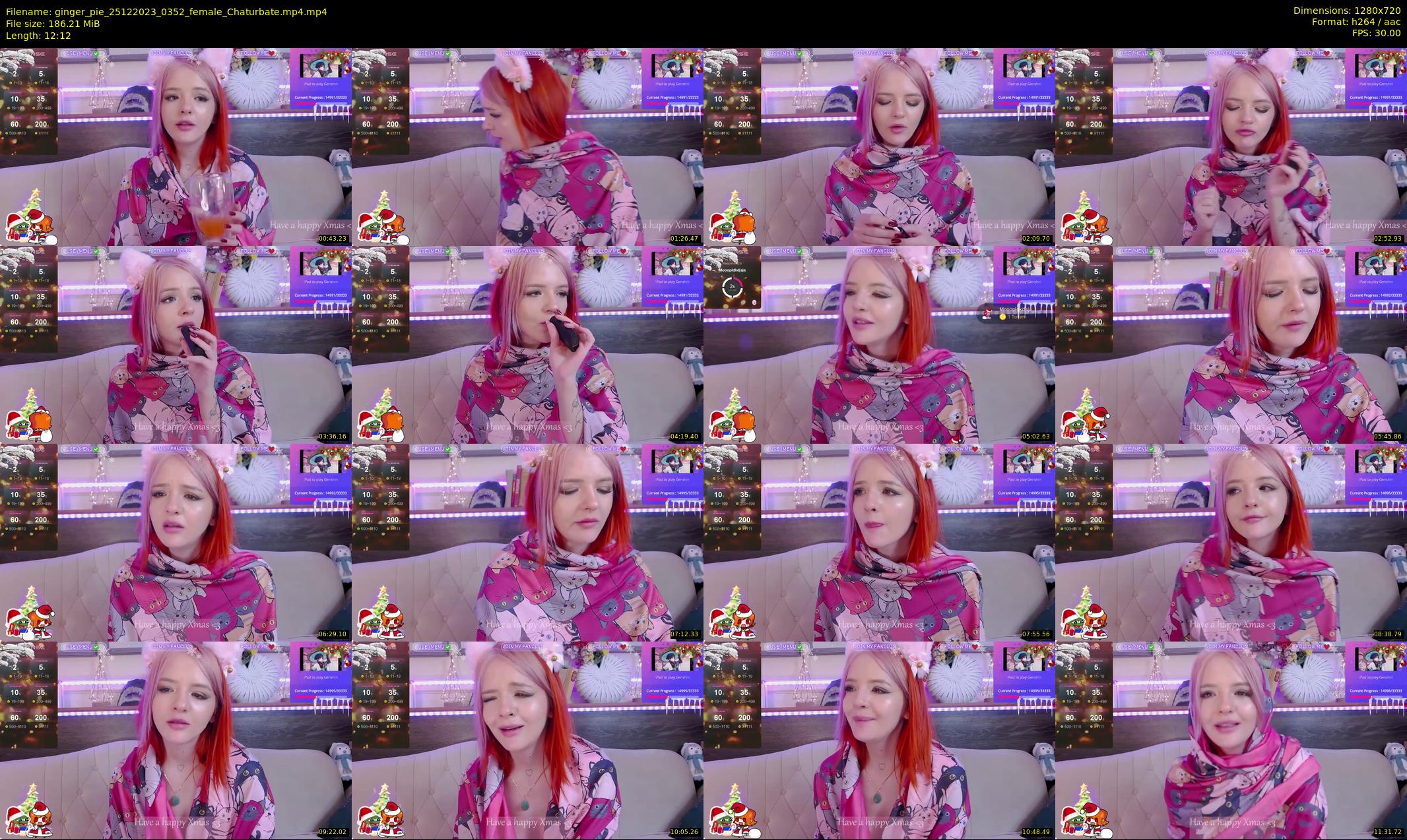 ginger_pie — 13 minute Chaturbate female cam show recording, 720p, Dec 25, 2023