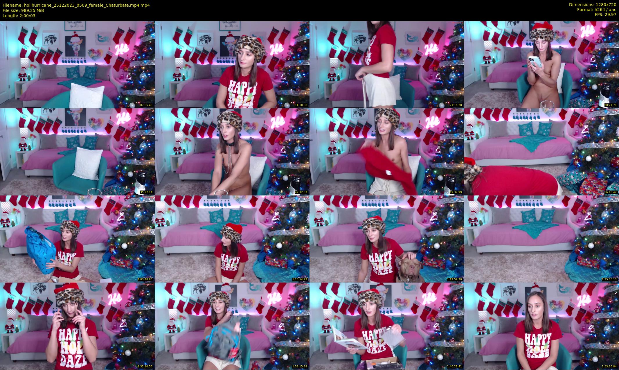holihurricane — 121 minute Chaturbate female cam show recording, 720p, Dec 25, 2023