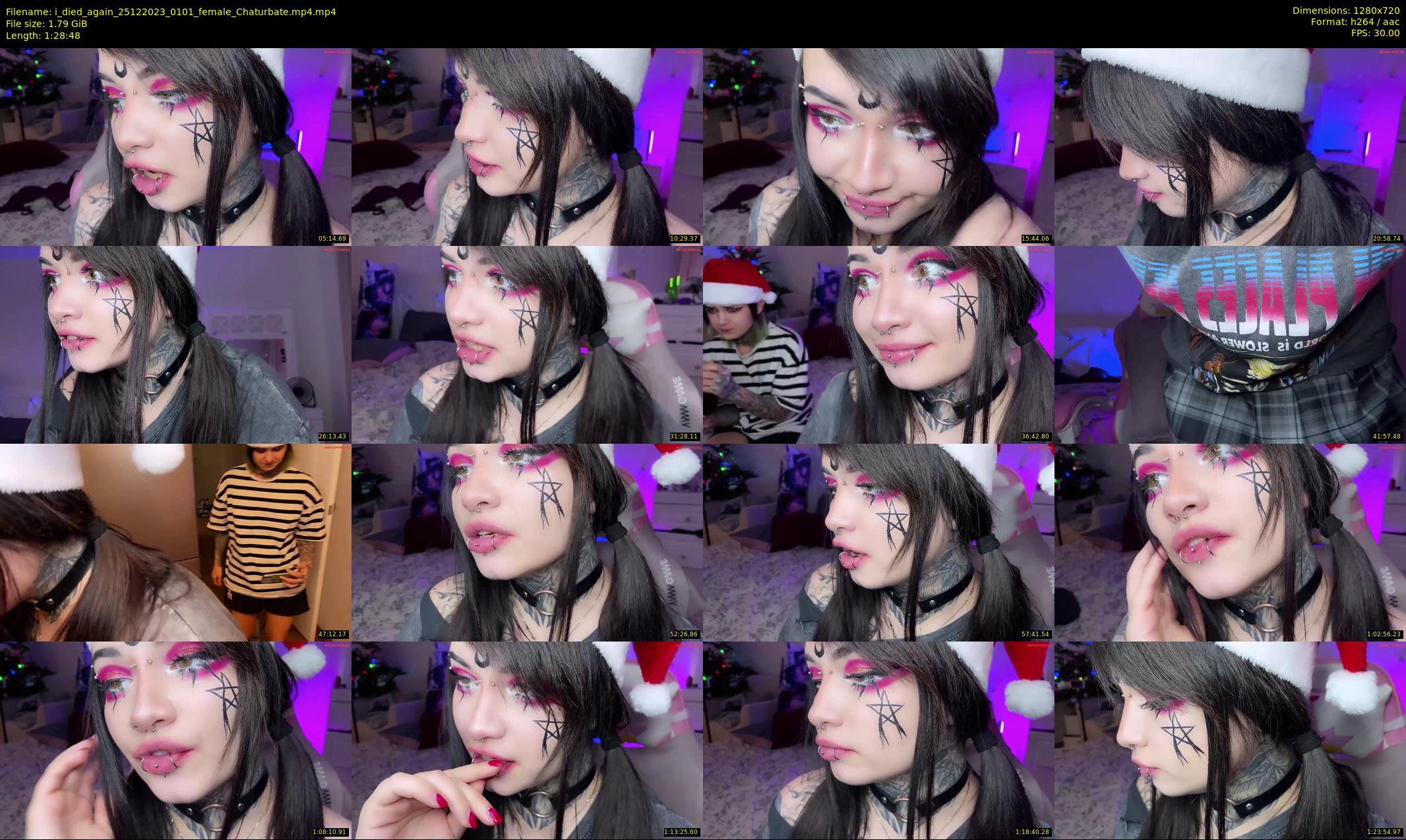 i_died_again — 89 minute Chaturbate female cam show recording, 720p, Dec 25, 2023