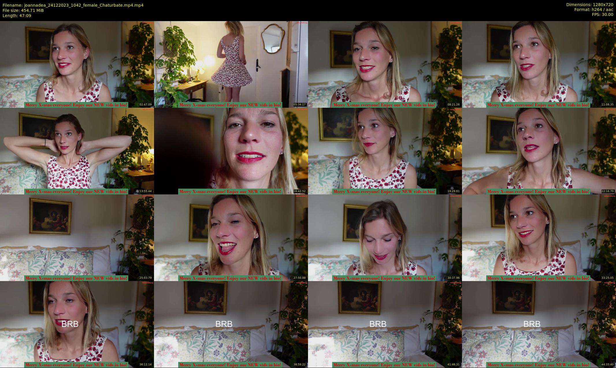 joannadea — 48 minute Chaturbate female cam show recording, 720p, Dec 24, 2023