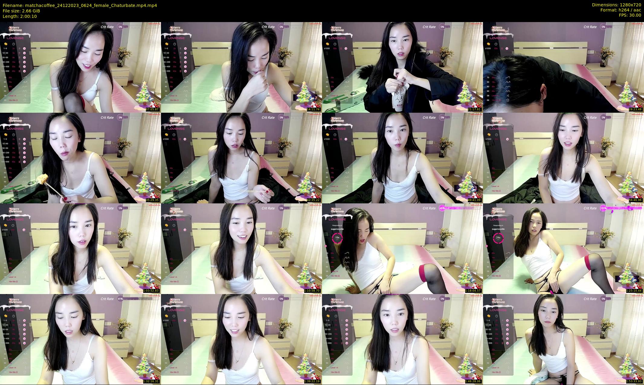 matchacoffee — 121 minute Chaturbate female cam show recording, 720p, Dec 24, 2023