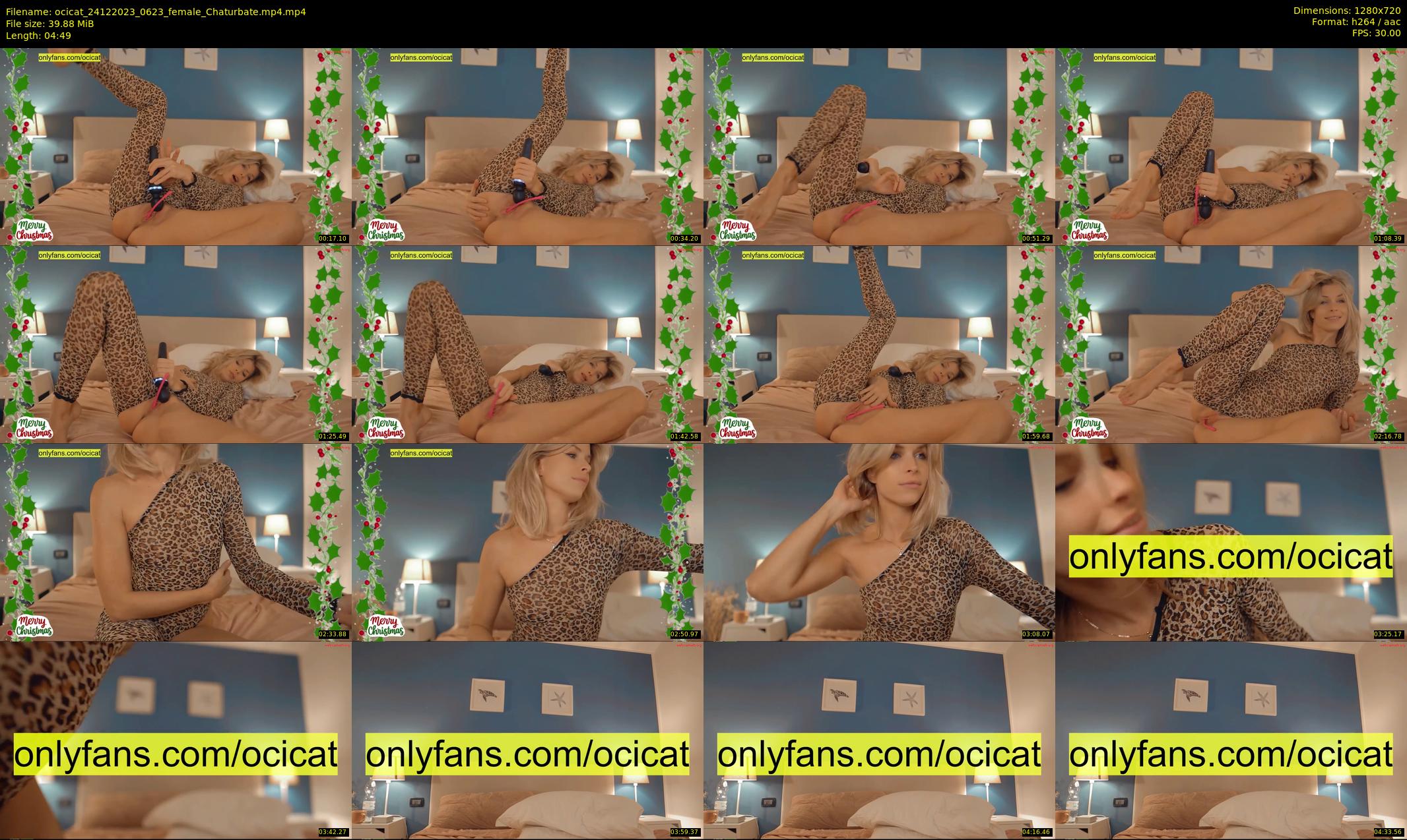 ocicat — 5 minute Chaturbate female cam show recording, 720p, Dec 24, 2023