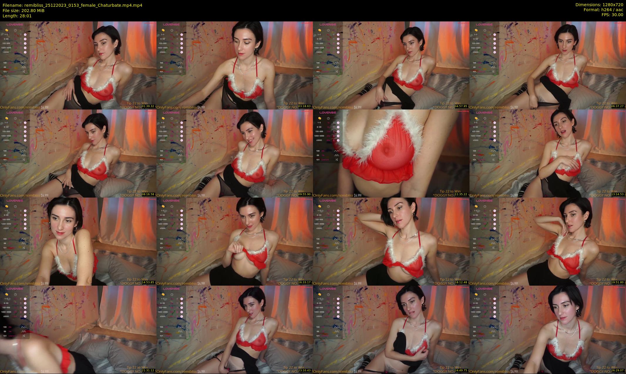 remibliss — 29 minute Chaturbate female cam show recording, 720p, Dec 25, 2023