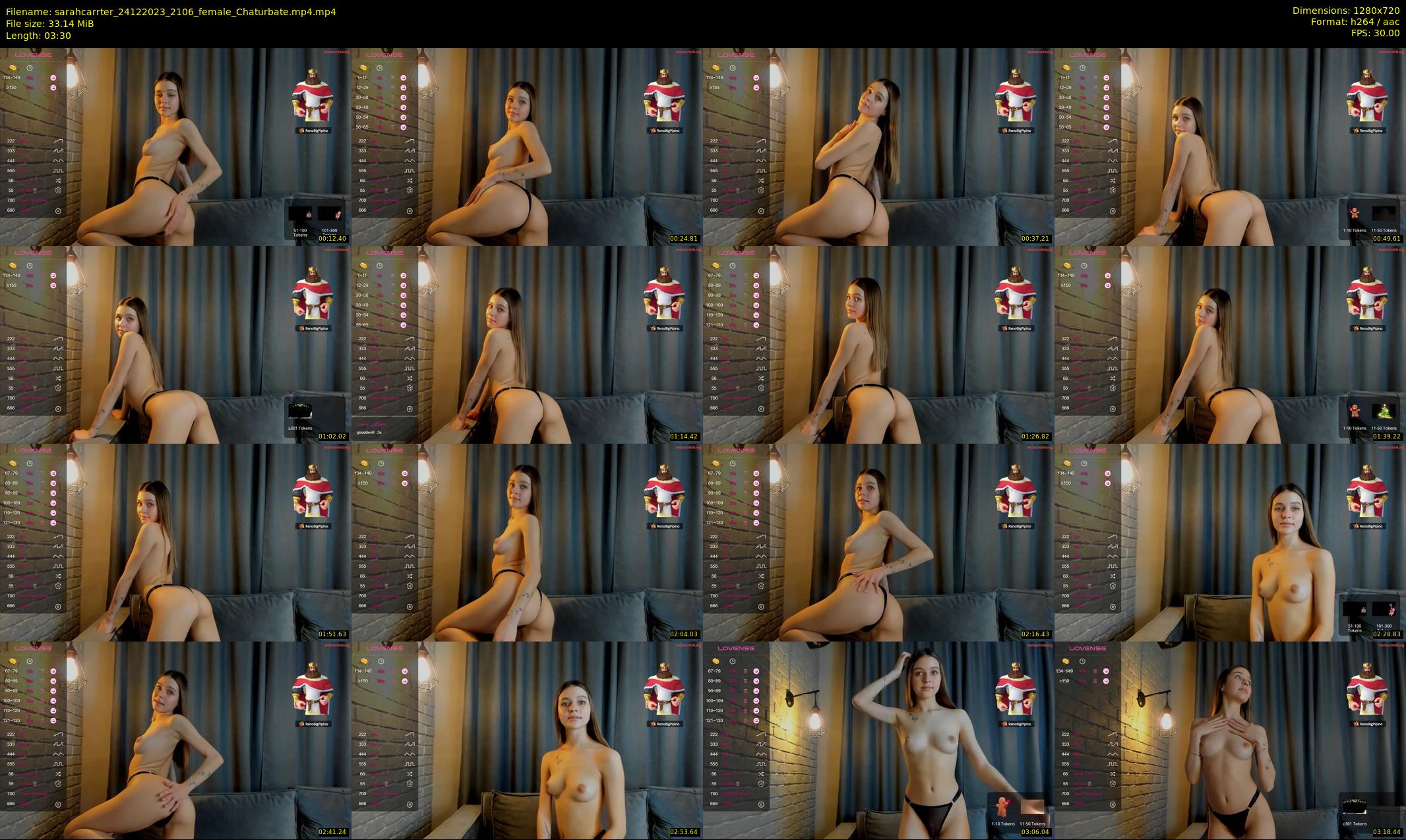 sarahcarrter — 4 minute Chaturbate female cam show recording, 720p, Dec 24, 2023