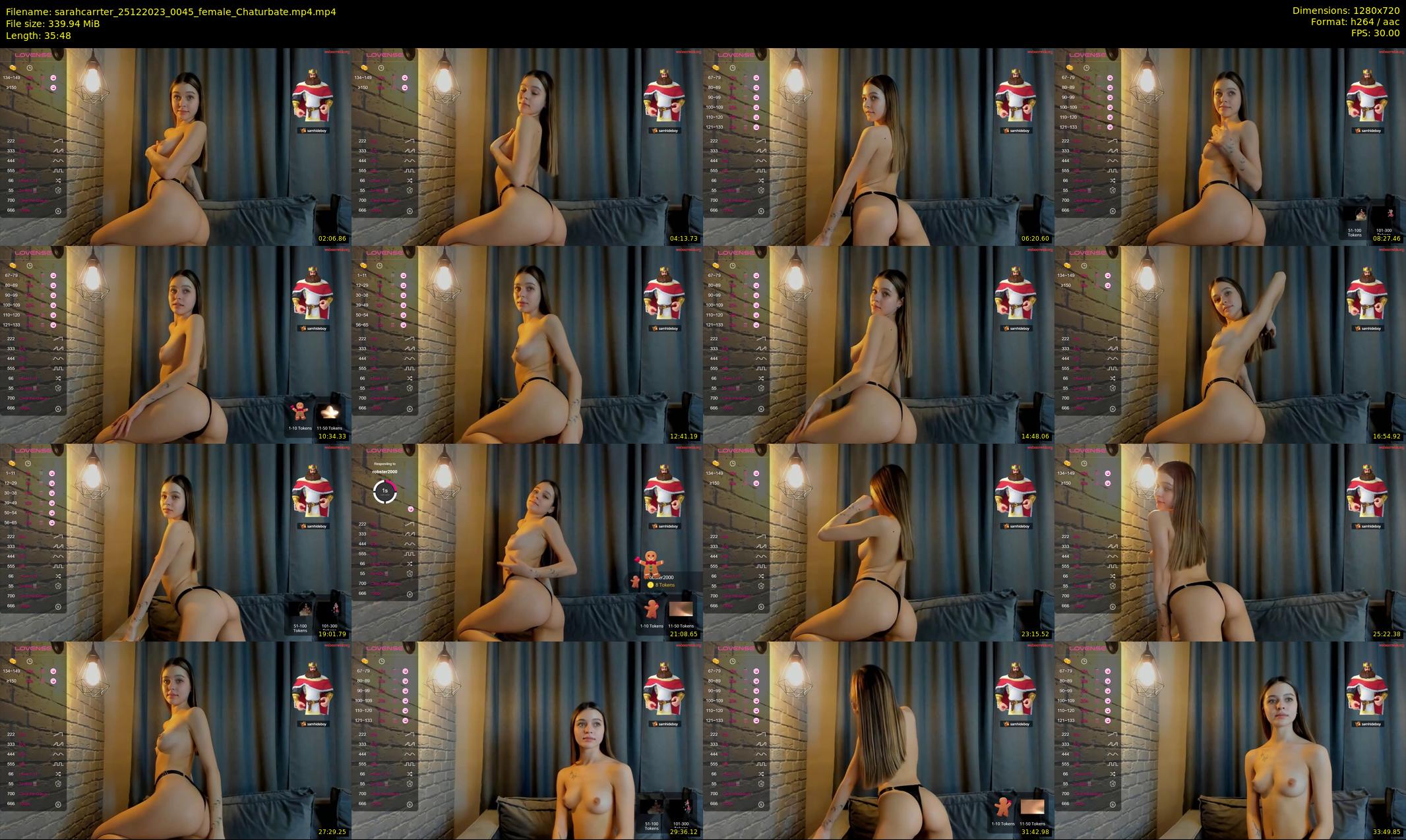 sarahcarrter — 36 minute Chaturbate female cam show recording, 720p, Dec 25, 2023