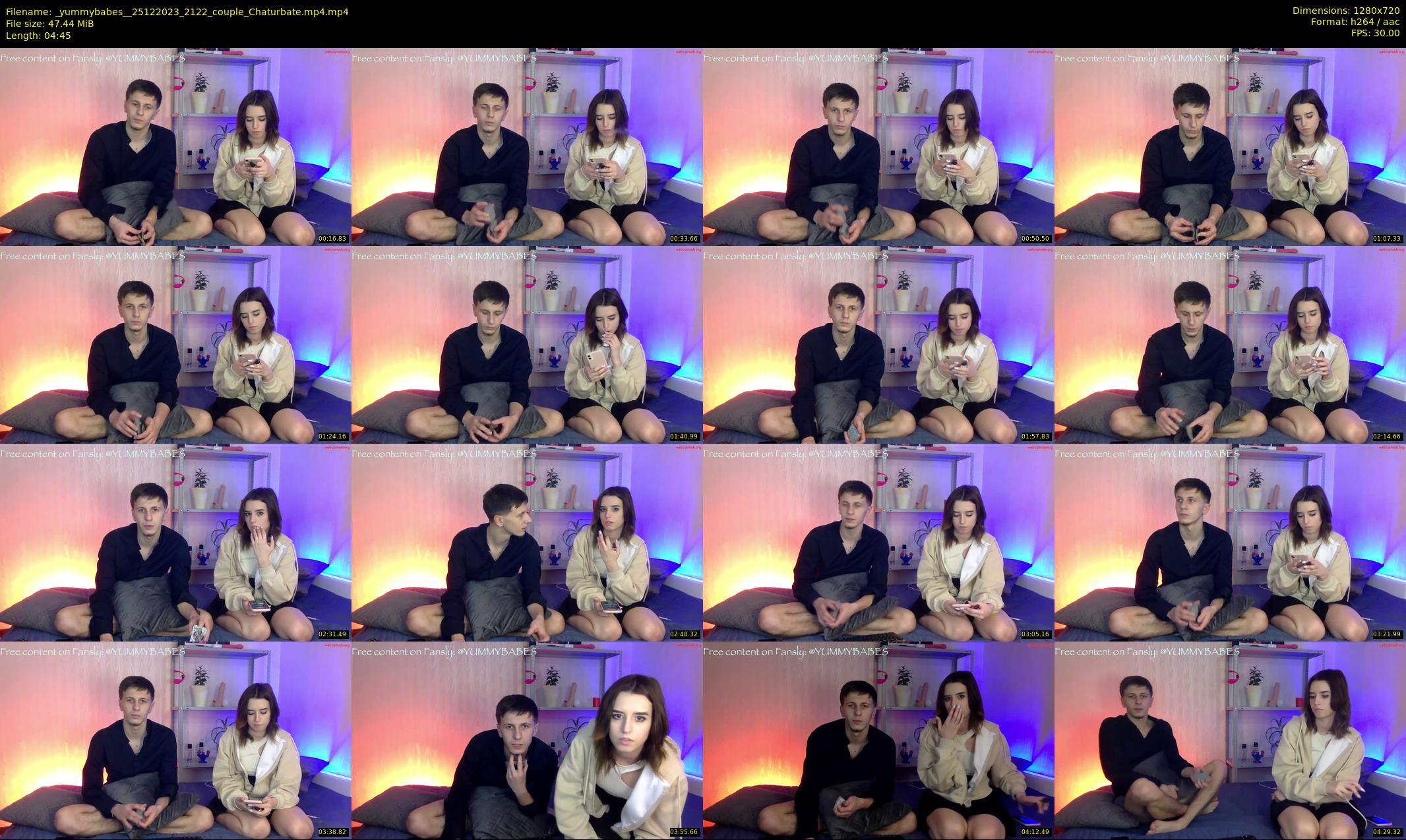 _yummybabes_ — 5 minute Chaturbate couple cam show recording, 720p, Dec 25, 2023