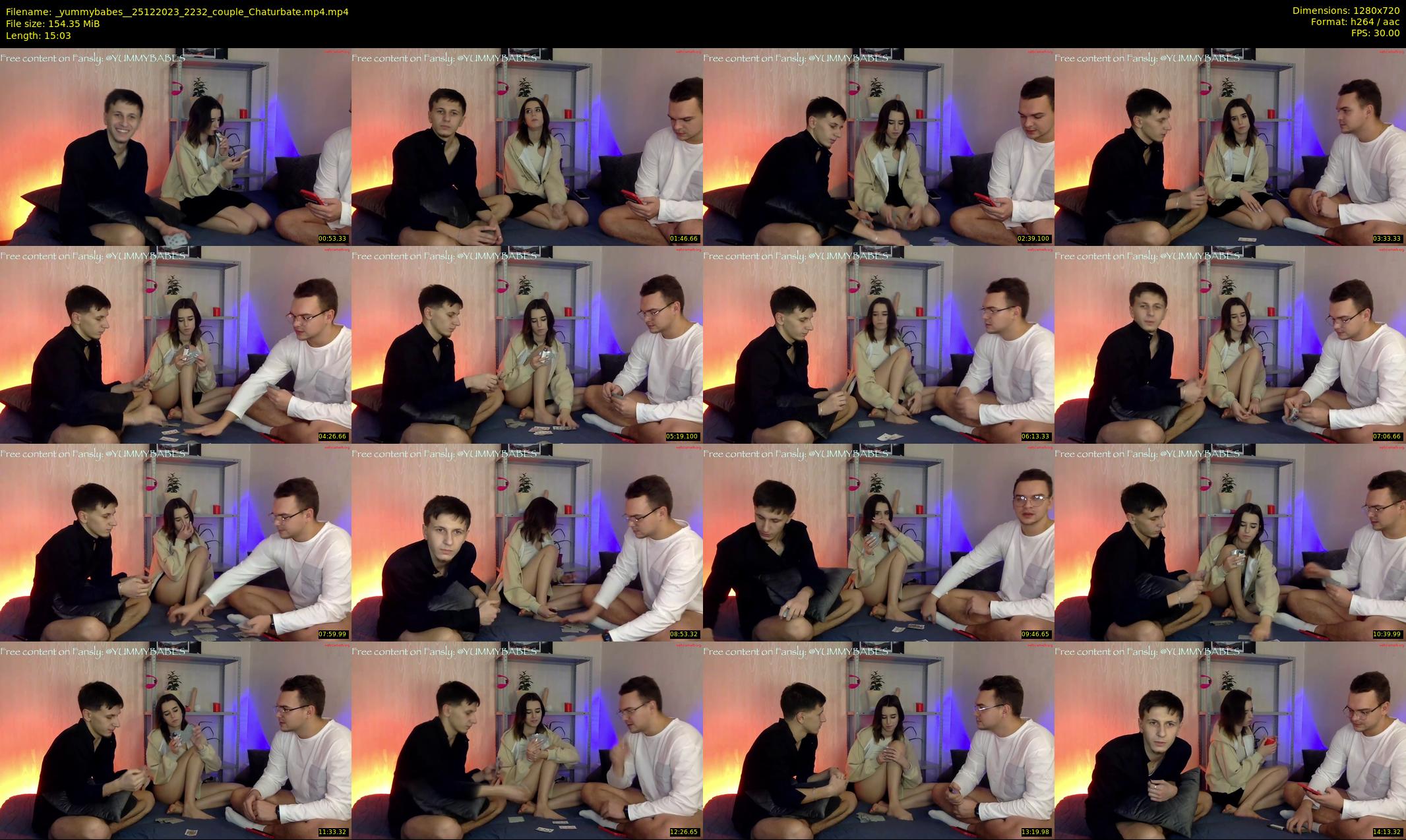 _yummybabes_ — 16 minute Chaturbate couple cam show recording, 720p, Dec 25, 2023