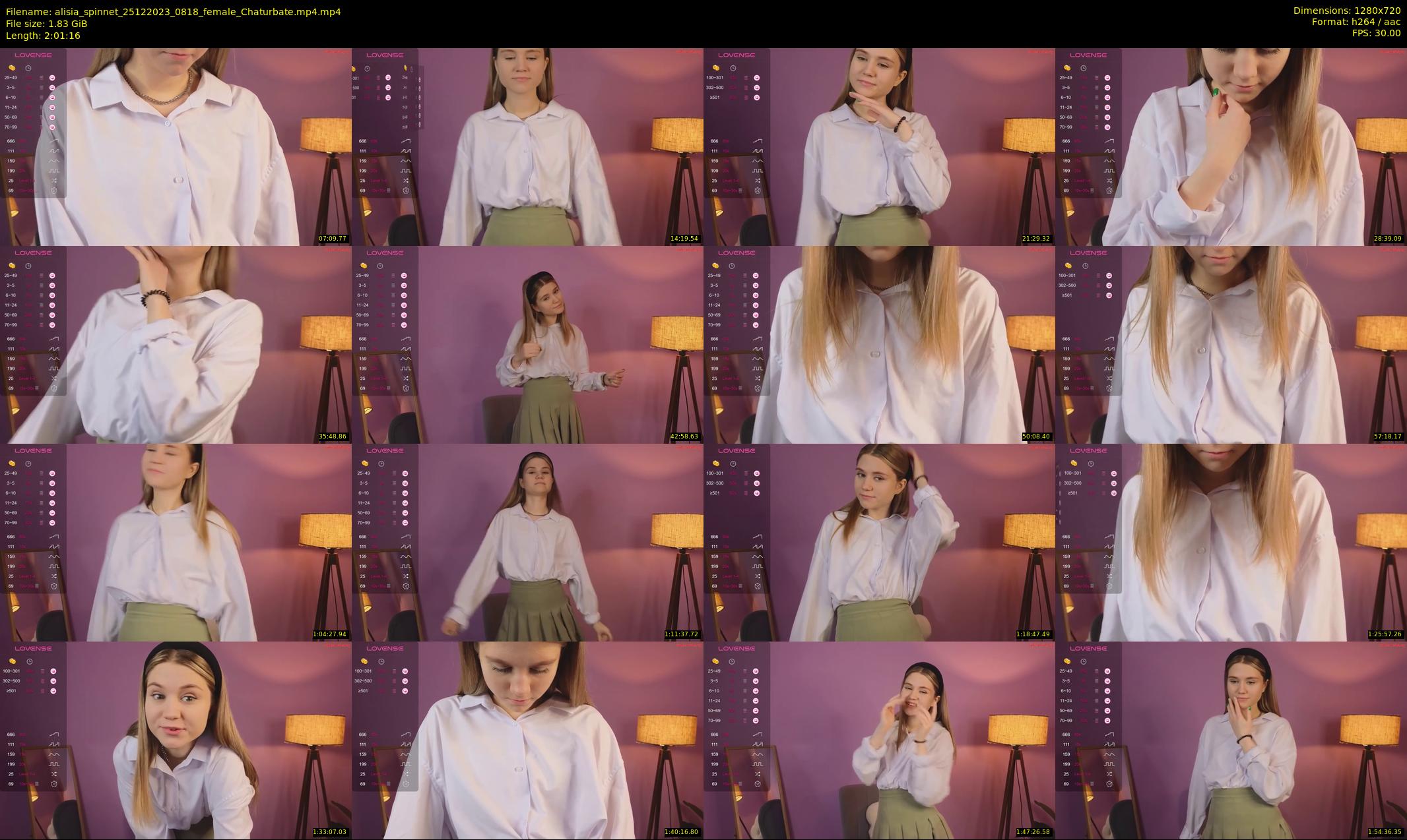 alisia_spinnet — 122 minute Chaturbate female cam show recording, 720p, Dec 25, 2023
