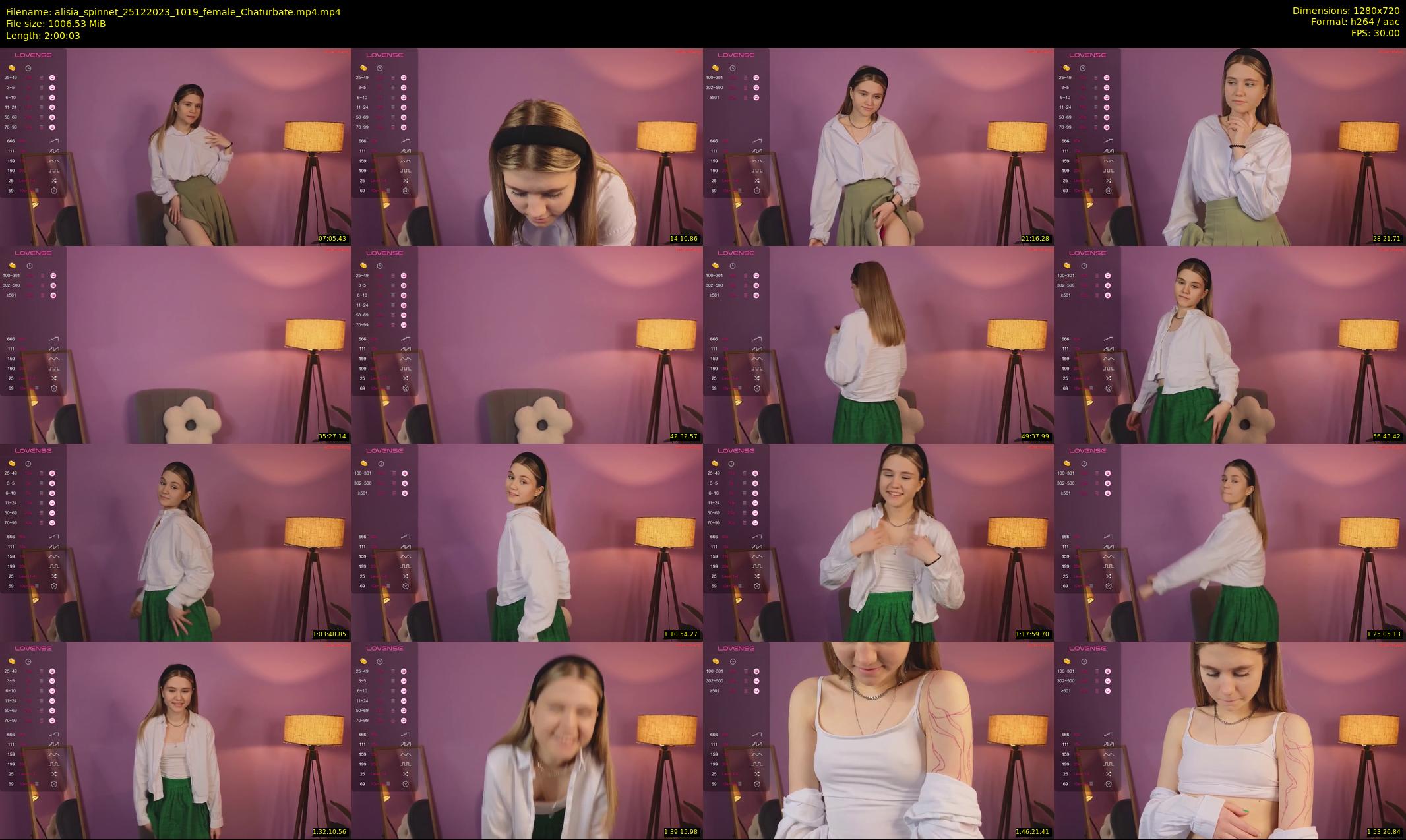 alisia_spinnet — 121 minute Chaturbate female cam show recording, 720p, Dec 25, 2023