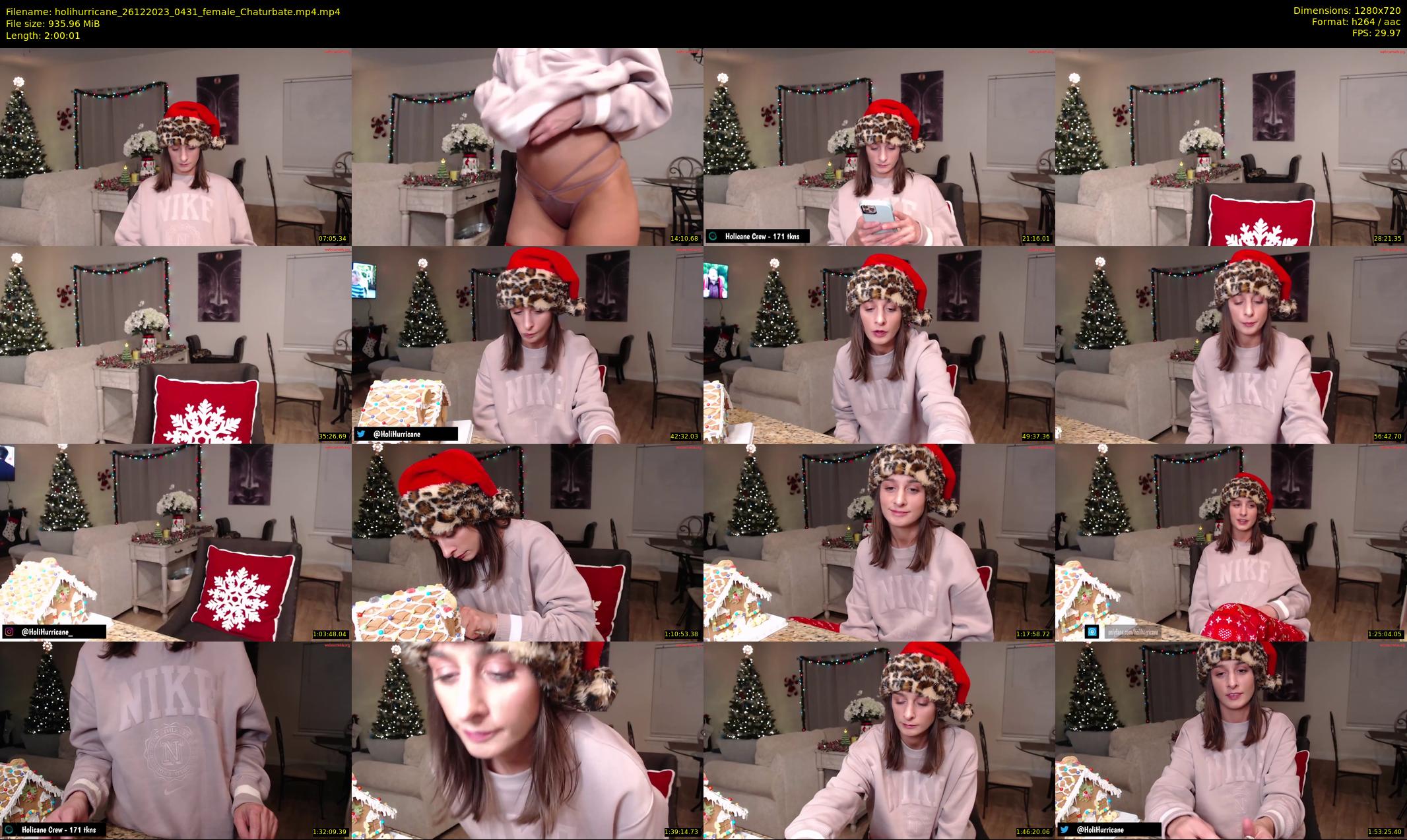 holihurricane — 121 minute Chaturbate female cam show recording, 720p, Dec 26, 2023