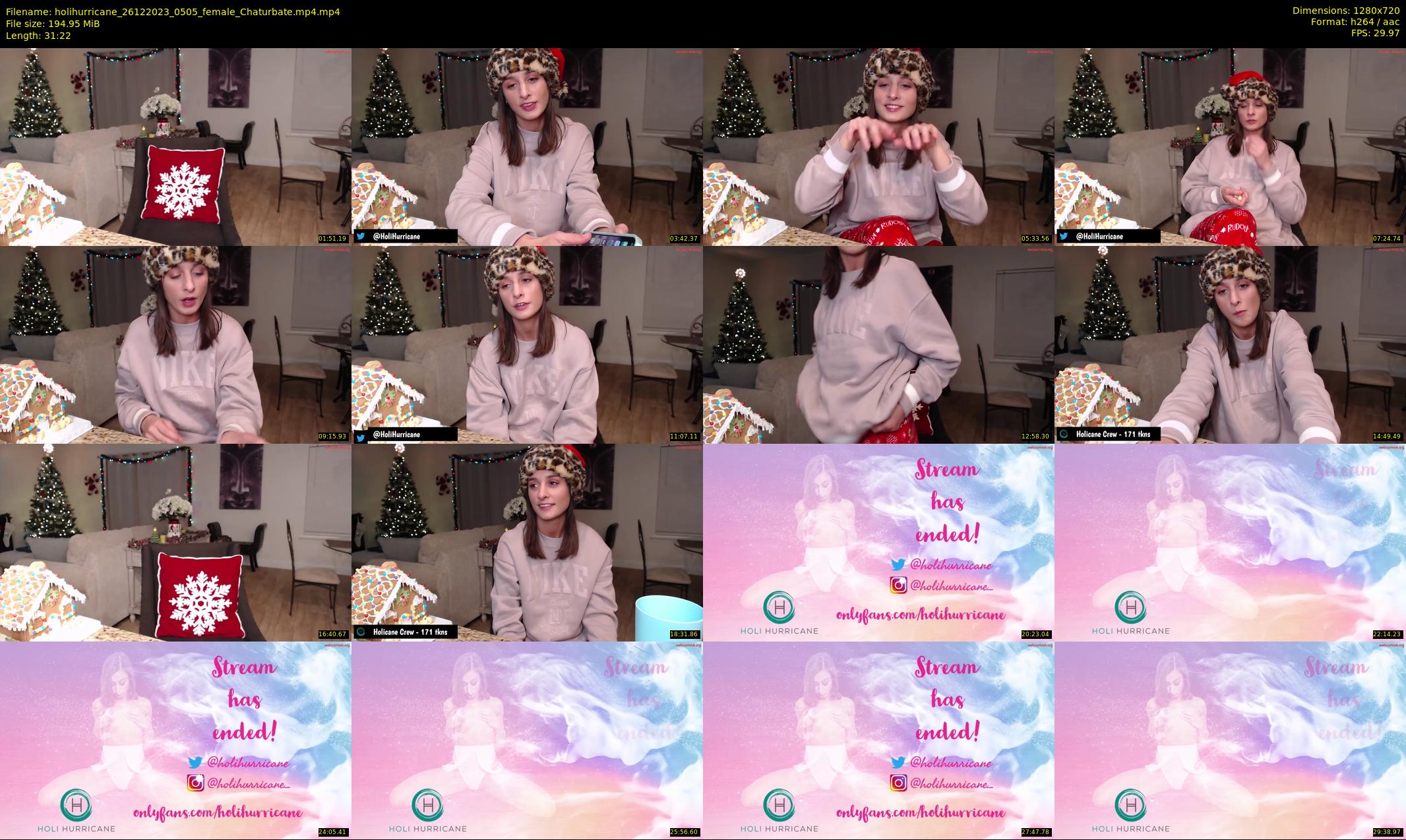 holihurricane — 32 minute Chaturbate female cam show recording, 720p, Dec 26, 2023