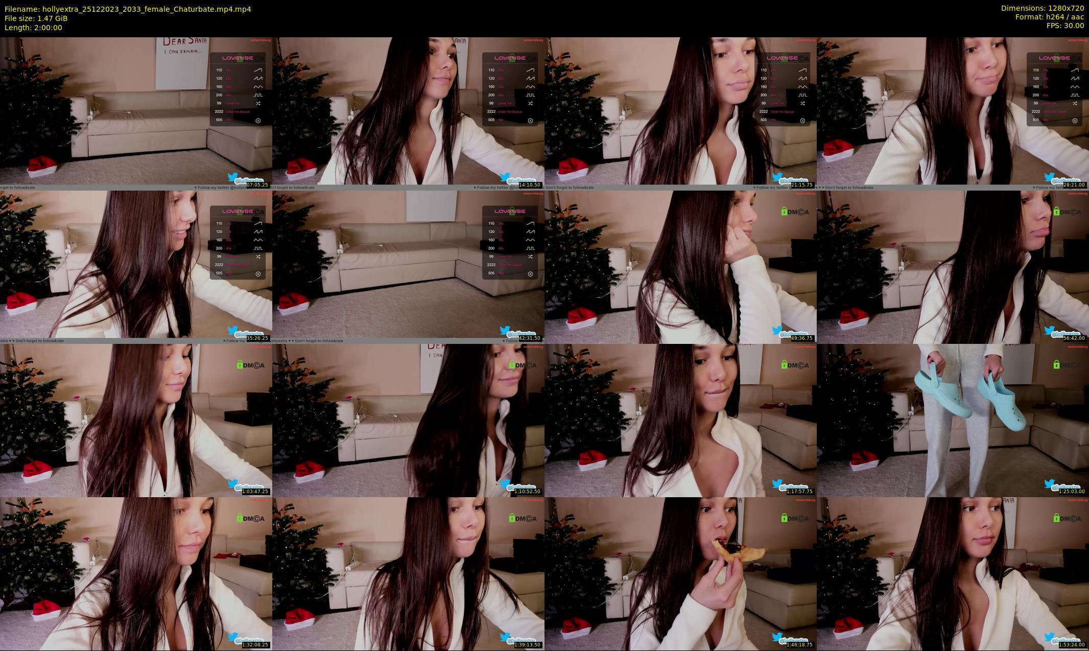 hollyextra — 120 minute Chaturbate female cam show recording, 720p, Dec 25, 2023