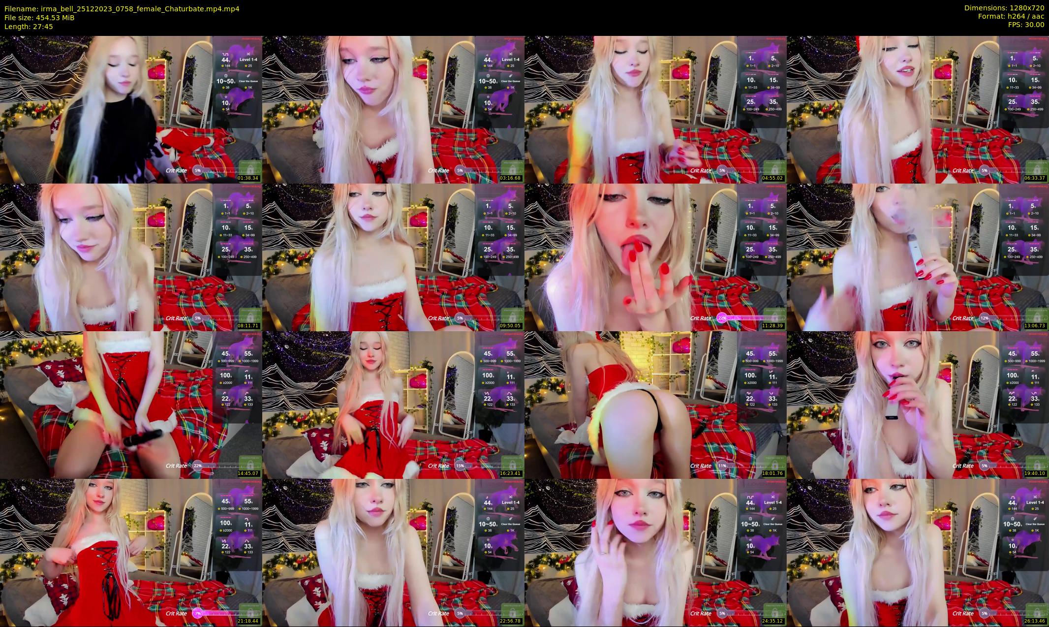 irma_bell — 28 minute Chaturbate female cam show recording, 720p, Dec 25, 2023