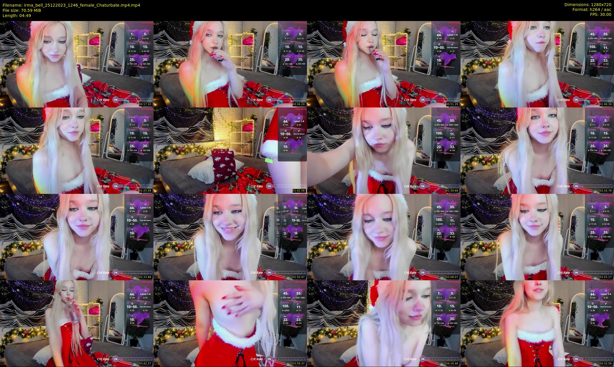 irma_bell — 5 minute Chaturbate female cam show recording, 720p, Dec 25, 2023