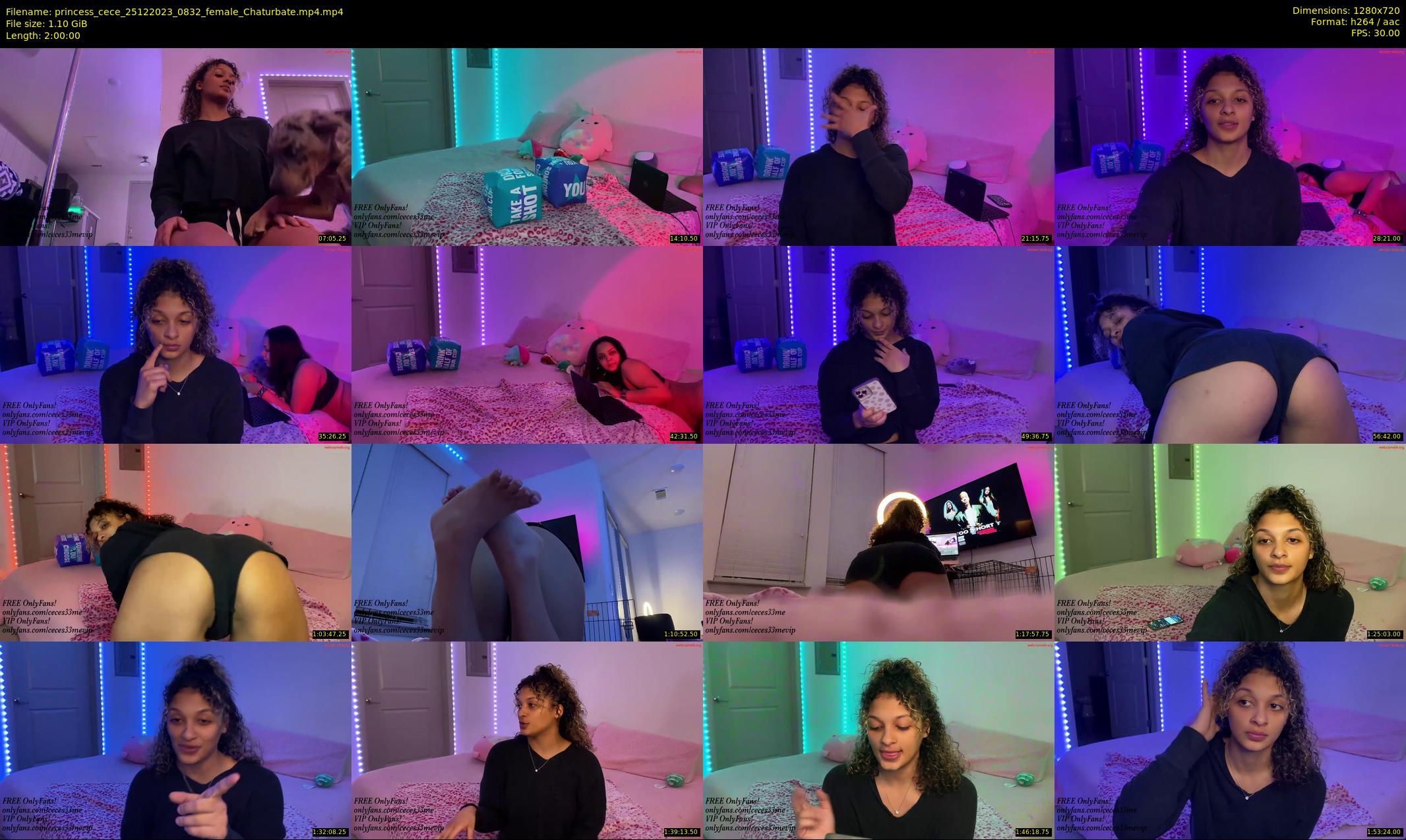 princess_cece — 120 minute Chaturbate female cam show recording, 720p, Dec 25, 2023
