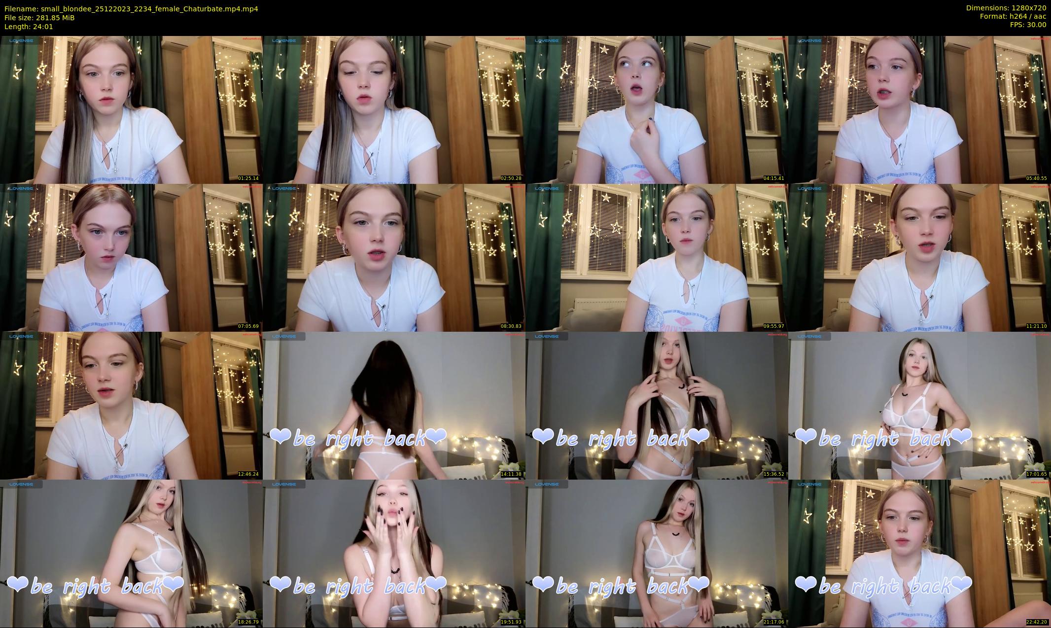 small_blondee — 25 minute Chaturbate female cam show recording, 720p, Dec 25, 2023