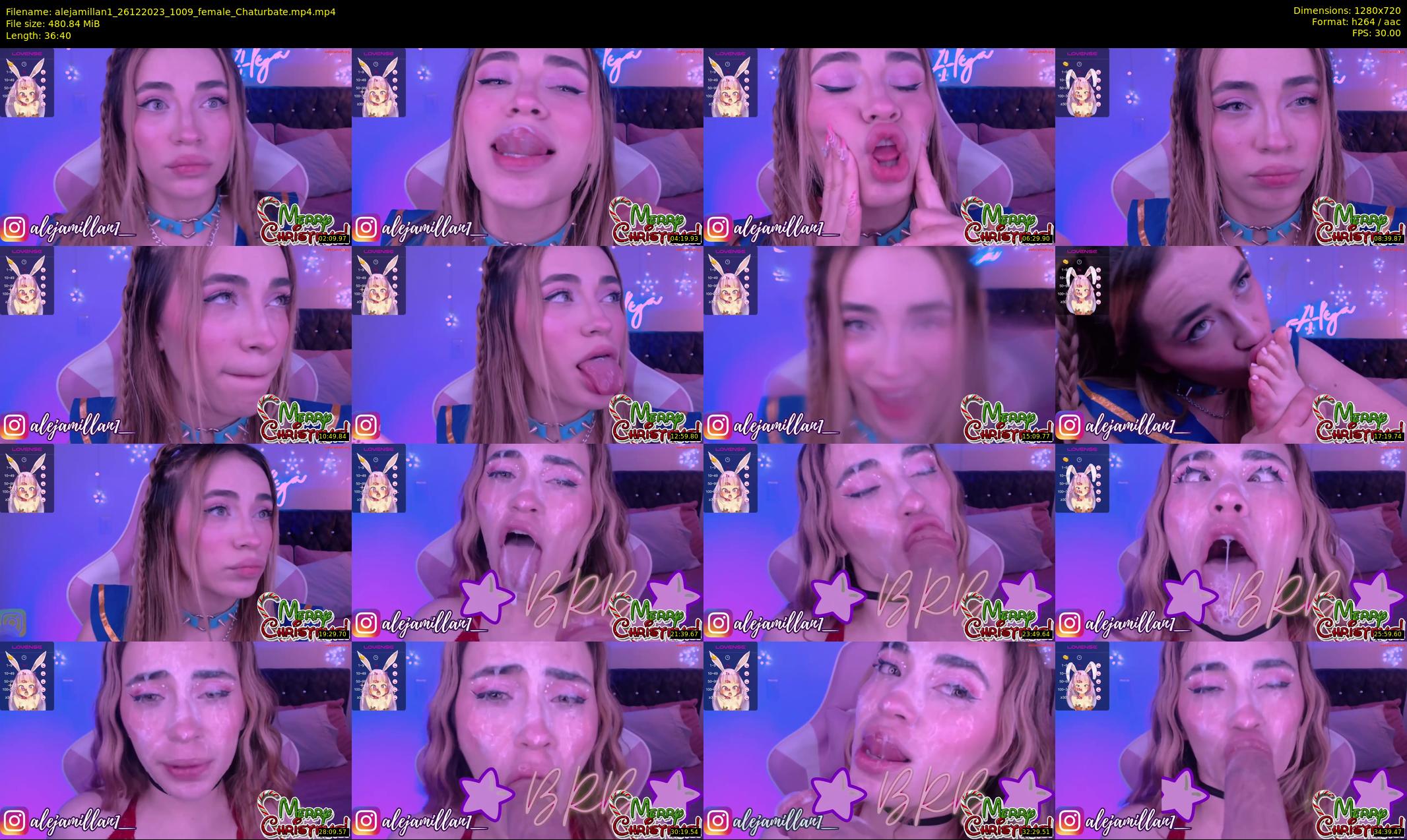 alejamillan1 — 37 minute Chaturbate female cam show recording, 720p, Dec 26, 2023
