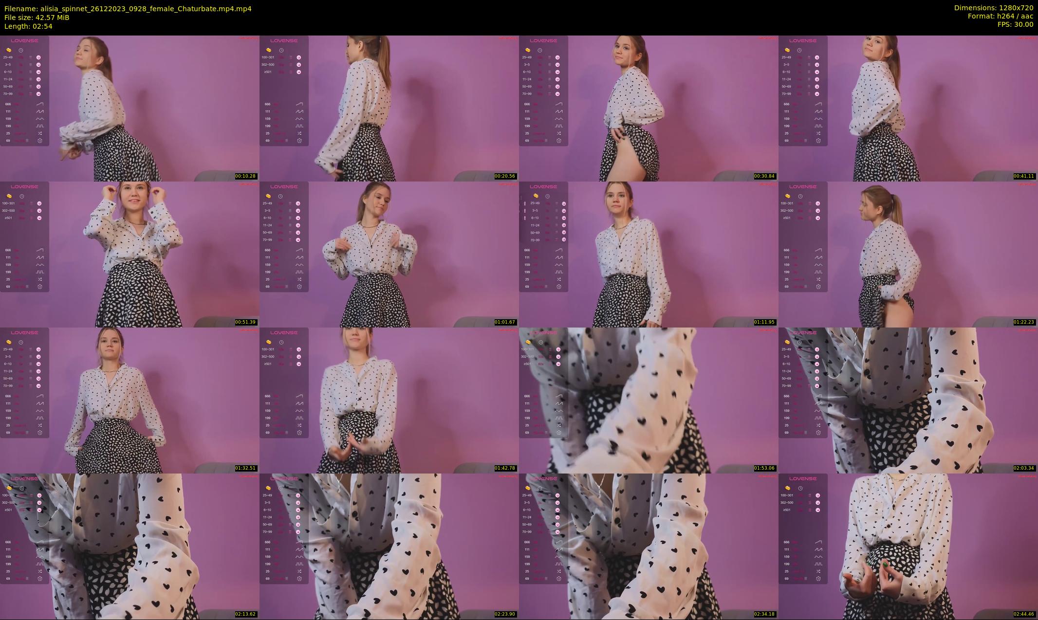 alisia_spinnet — 3 minute Chaturbate female cam show recording, 720p, Dec 26, 2023