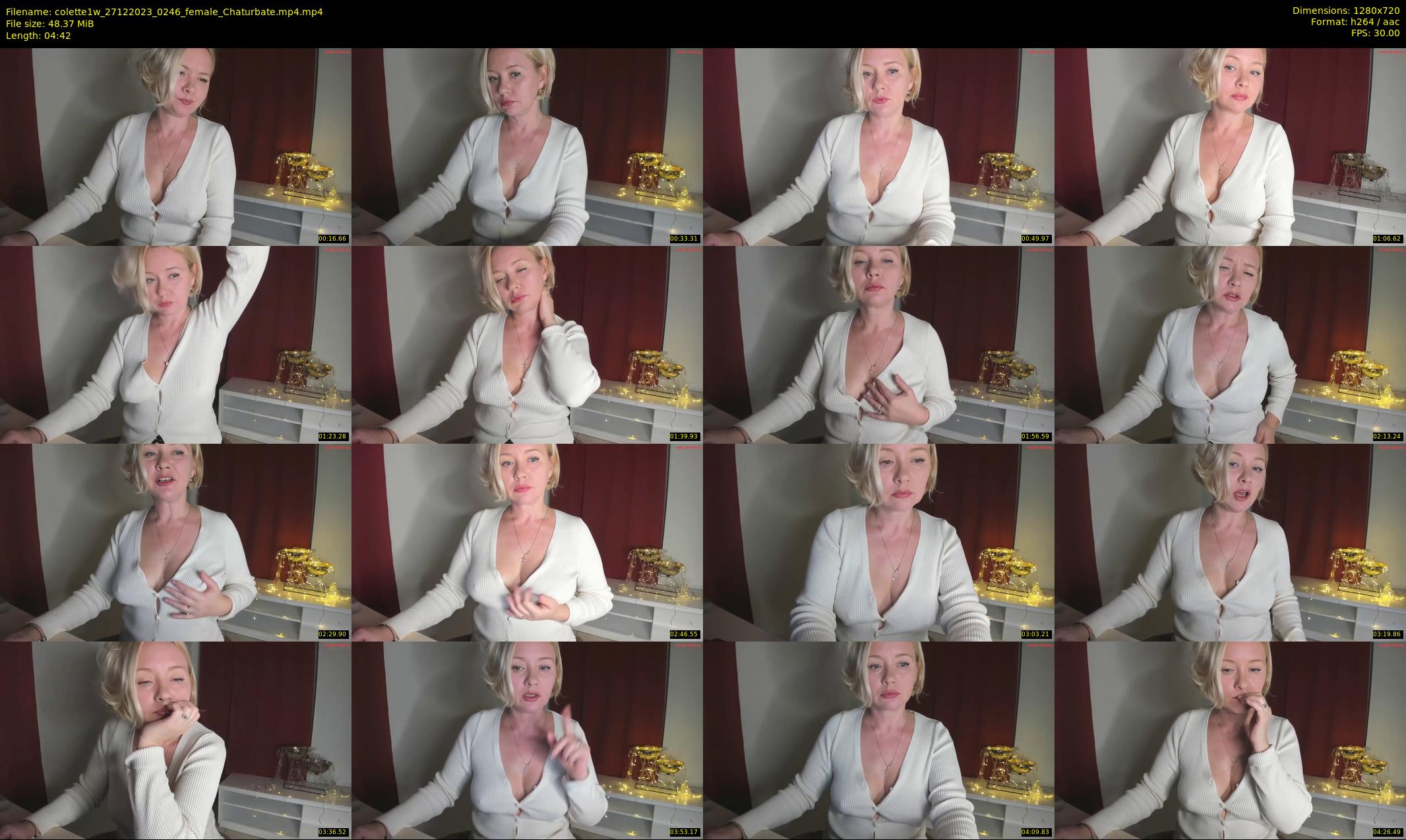 colette1w — 5 minute Chaturbate female cam show recording, 720p, Dec 27, 2023