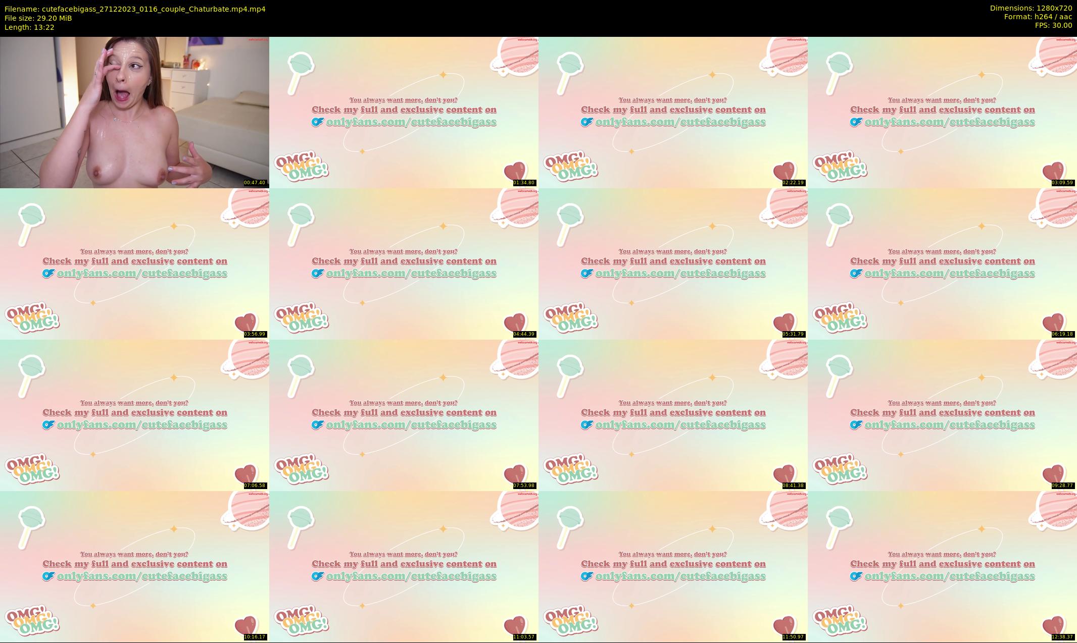 cutefacebigass — 14 minute Chaturbate couple cam show recording, 720p, Dec 27, 2023