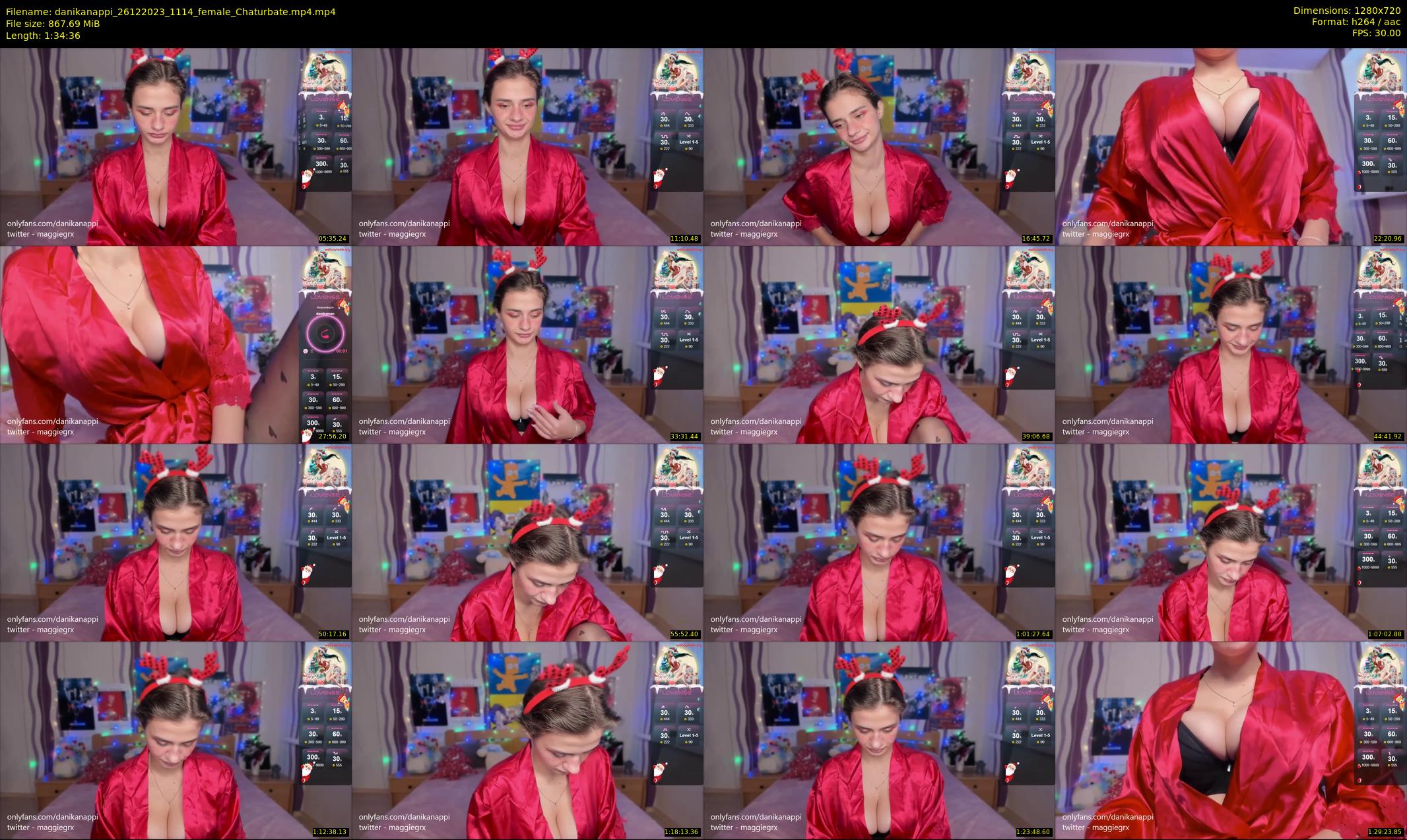 danikanappi — 95 minute Chaturbate female cam show recording, 720p, Dec 26, 2023