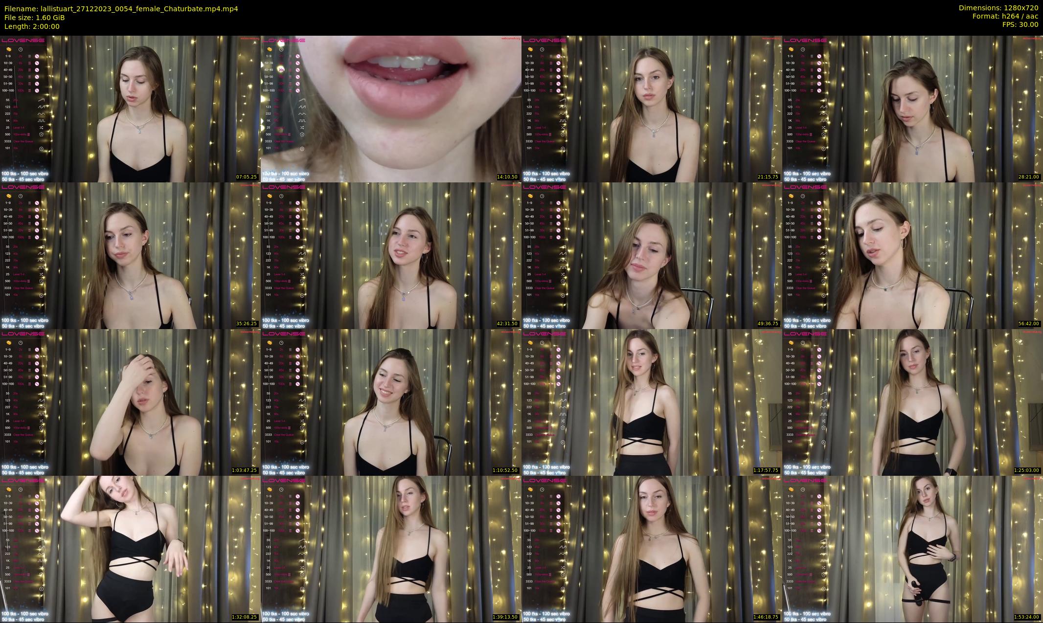 lallistuart — 120 minute Chaturbate female cam show recording, 720p, Dec 27, 2023