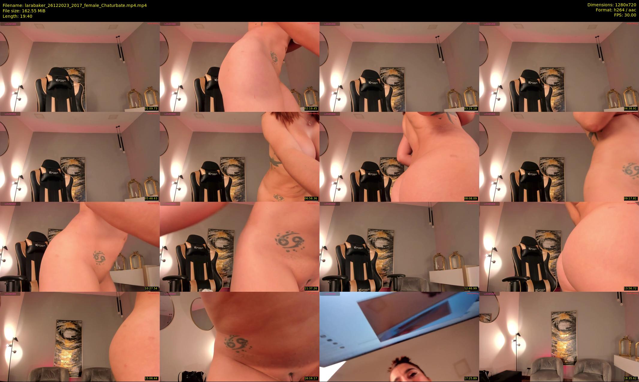 larabaker — 20 minute Chaturbate female cam show recording, 720p, Dec 26, 2023