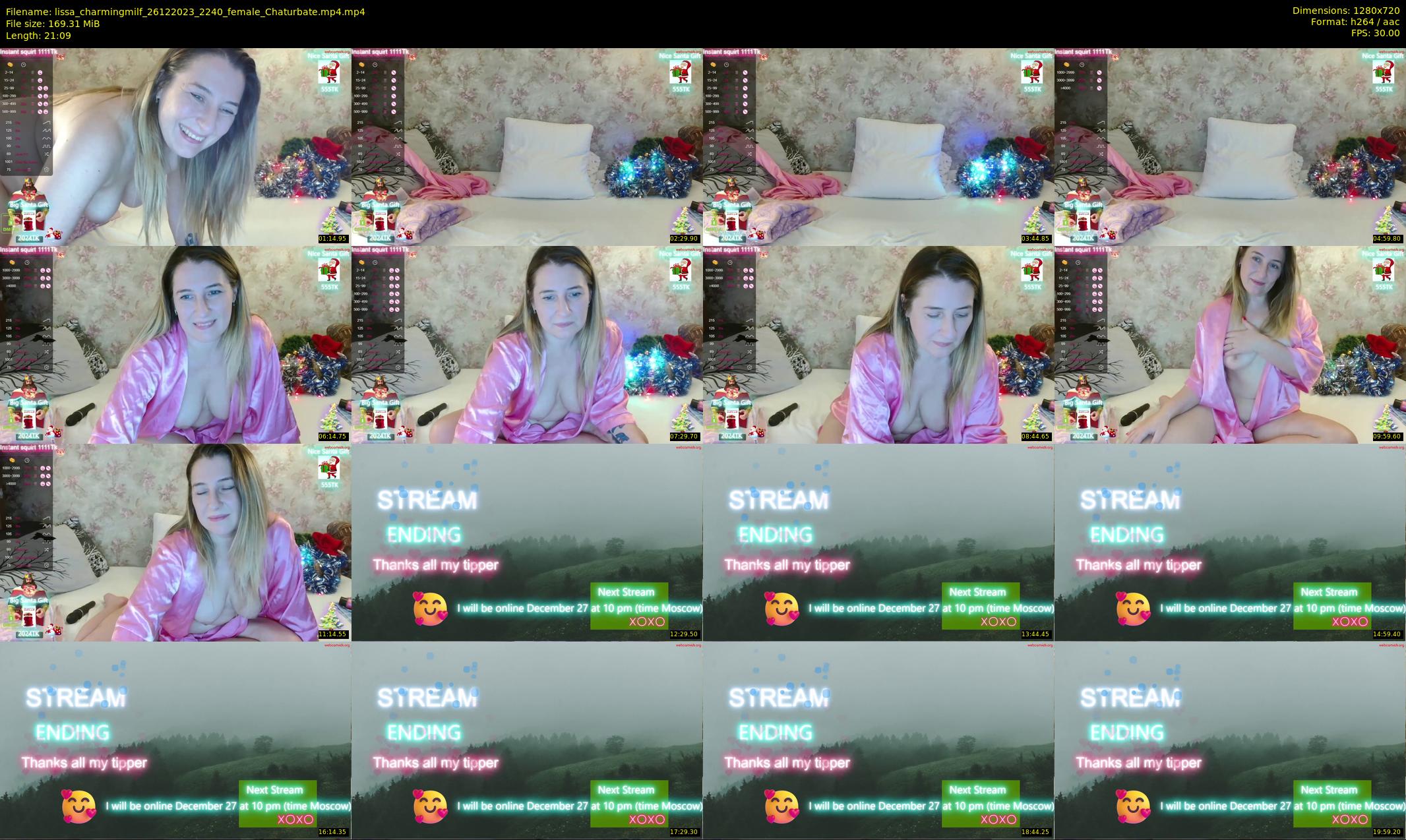 lissa_charmingmilf — 22 minute Chaturbate female cam show recording, 720p, Dec 26, 2023